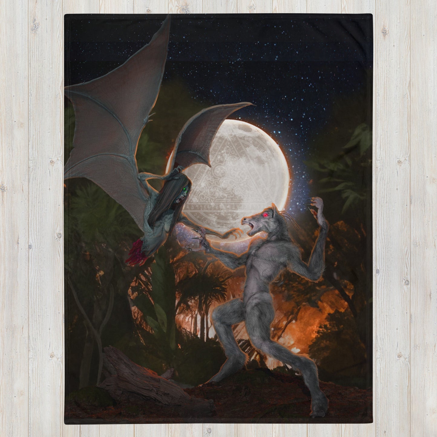 Throw Blanket | The Last Rite : Short Bites | Tikbalang vs Manananggal - Spectral Ink Shop - Blanket -6166518_13222