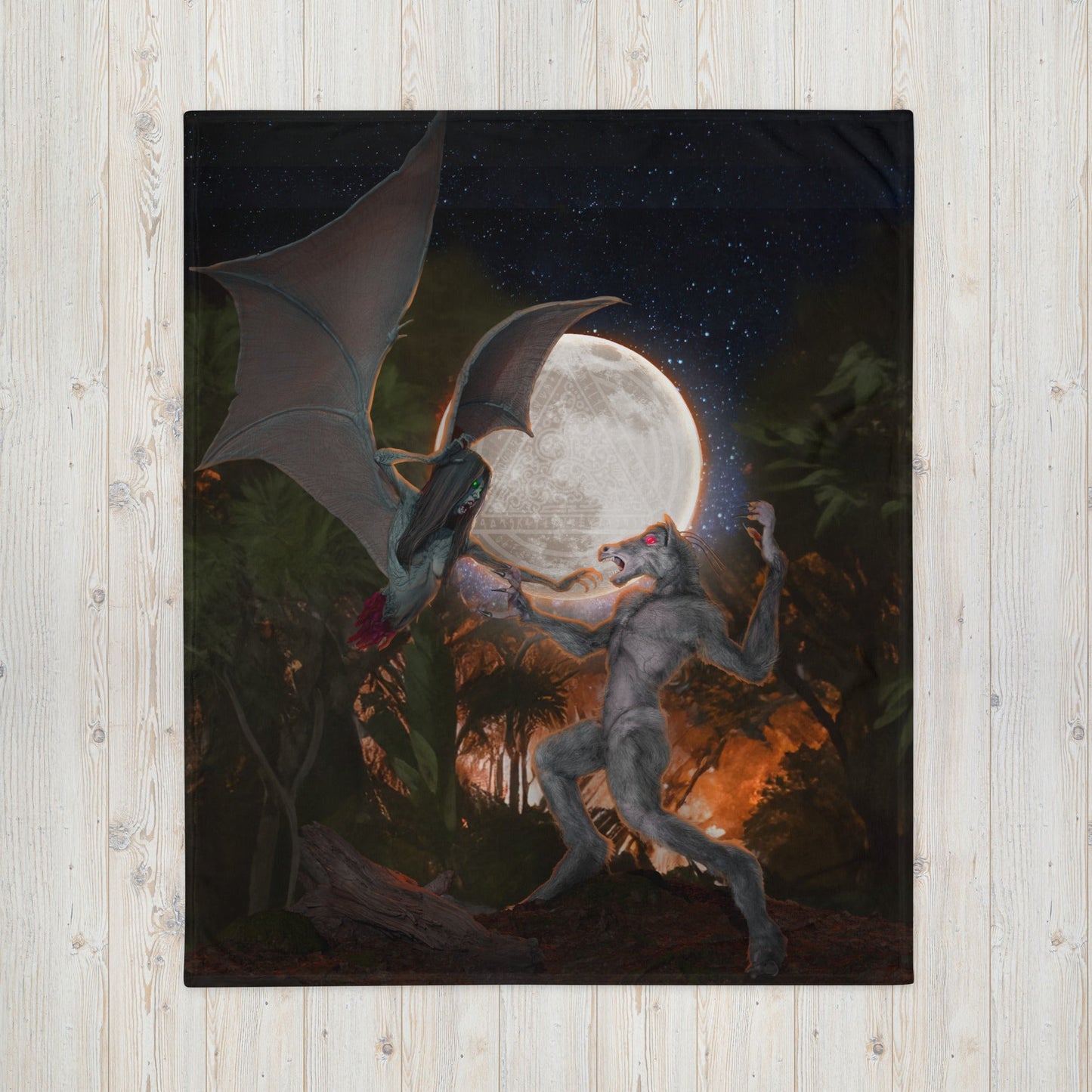 Throw Blanket | The Last Rite : Short Bites | Tikbalang vs Manananggal - Spectral Ink Shop - Blanket -6166518_10986