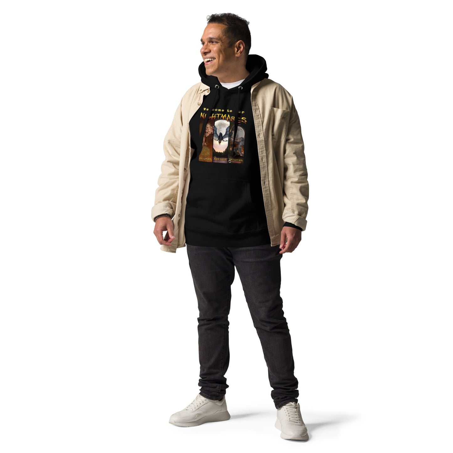 Welcome to our Nightmares | Unisex Hoodie - Embrace the Shadows - Spectral Ink Shop - -8139747_10779