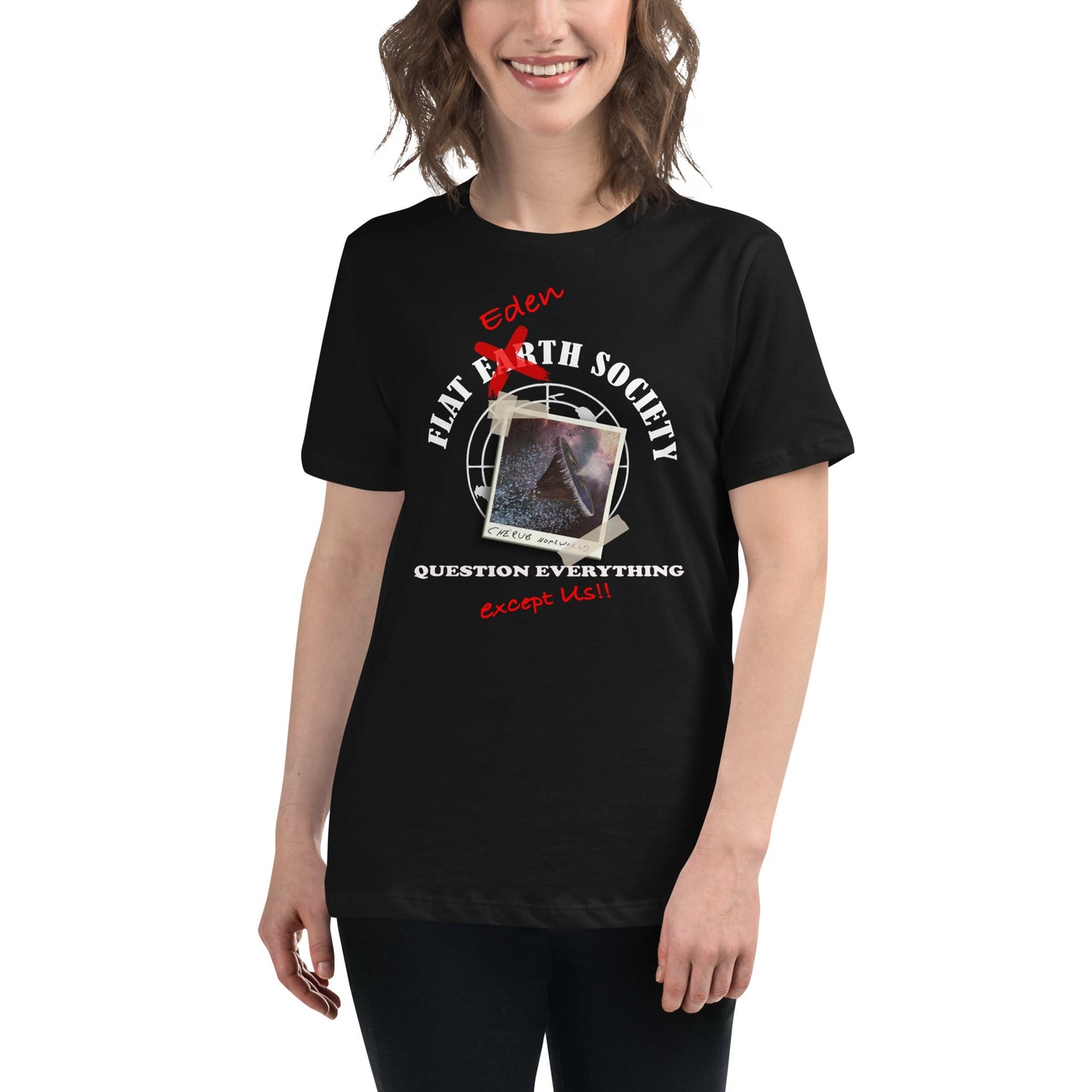 Women's Relaxed T-Shirt | Intergalactic Space Force | Flat Eden Society - Spectral Ink Shop - Shirts & Tops -7596367_10235