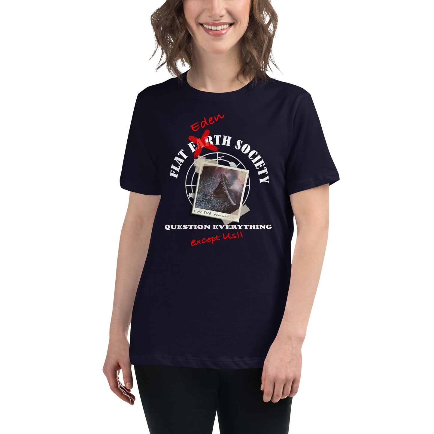 Women's Relaxed T-Shirt | Intergalactic Space Force | Flat Eden Society - Spectral Ink Shop - Shirts & Tops -7596367_10235