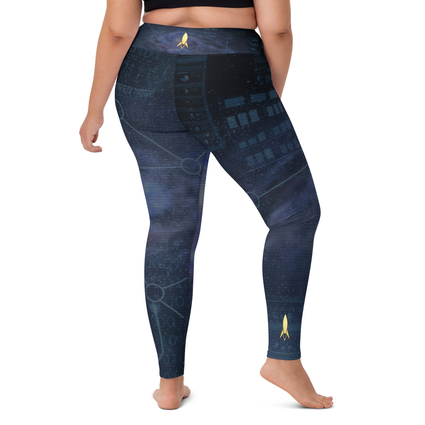 Yoga Leggings | Intergalactic Space Force | Galaxy Map - Spectral Ink Shop - yoga pants -8646288_8353