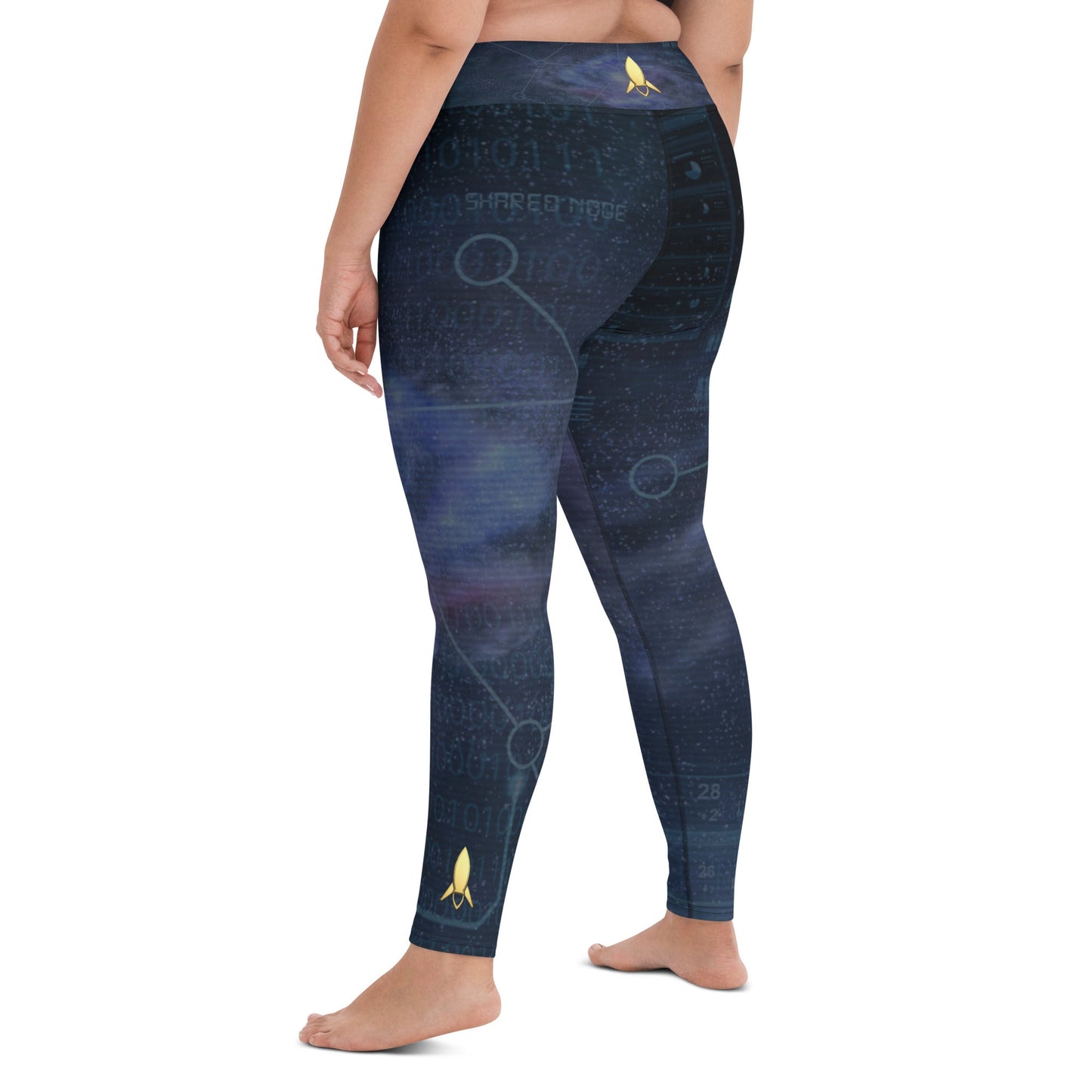 Yoga Leggings | Intergalactic Space Force | Galaxy Map - Spectral Ink Shop - yoga pants -8646288_8353