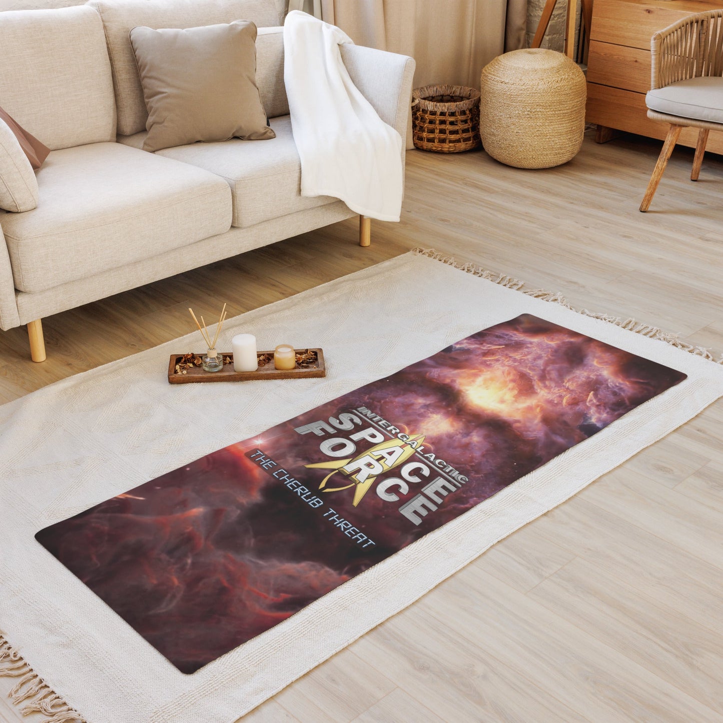 Yoga mat | Intergalactic Space Force 2 | Nebula and Logo - Spectral Ink Shop - Yoga Mat -5400677_16714
