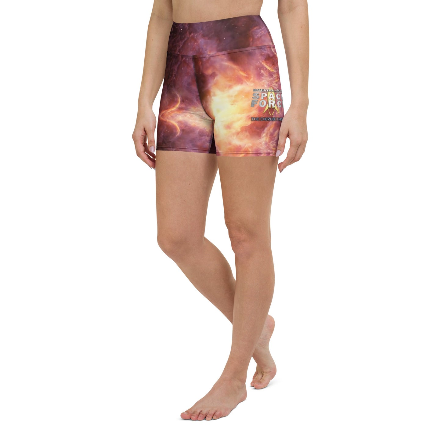 Yoga Shorts | Intergalactic Space Force | Nebula - Spectral Ink Shop - -2035763_9079