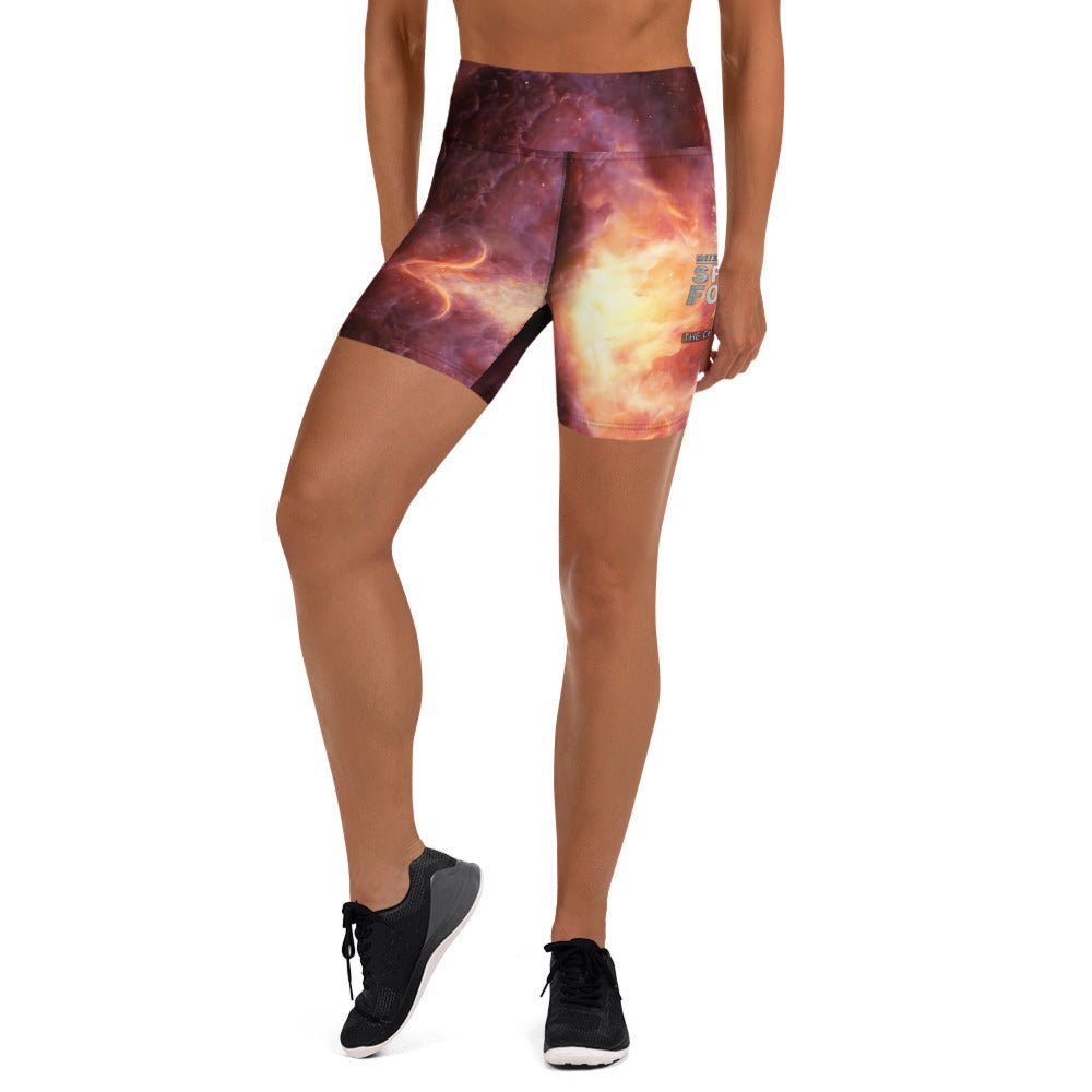 Yoga Shorts | Intergalactic Space Force | Nebula - Spectral Ink Shop - -2035763_9079