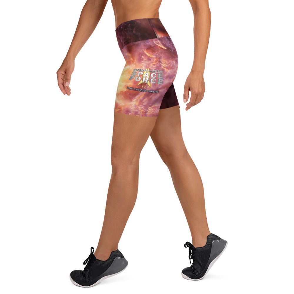Yoga Shorts | Intergalactic Space Force | Nebula - Spectral Ink Shop - -2035763_9079