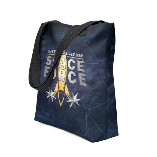 Intergalactic Space Force Tote bag with a stylish design and spacious compartments for essentials.
