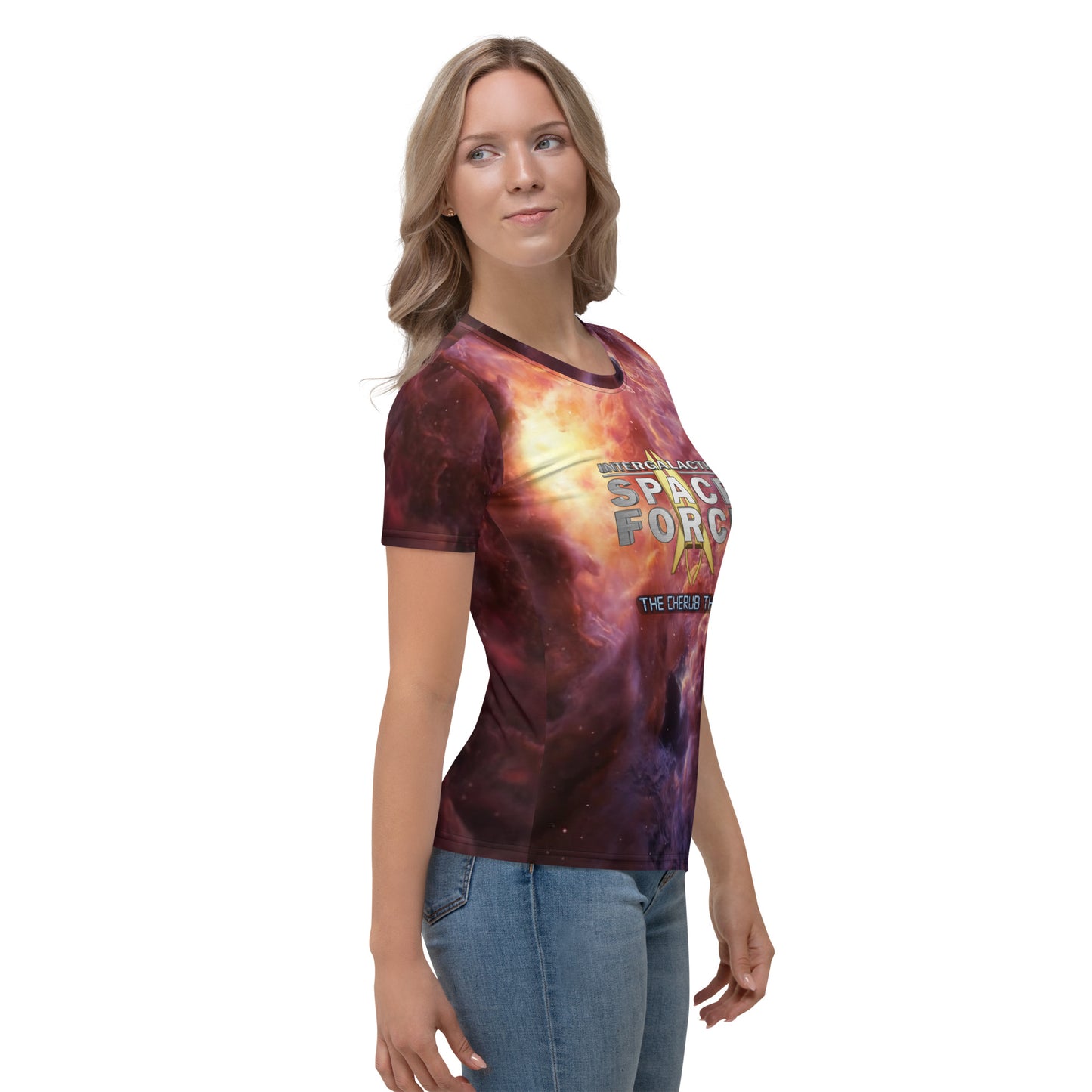 Women's All-Over Print T-shirt | Intergalactic Space Force | Nebula