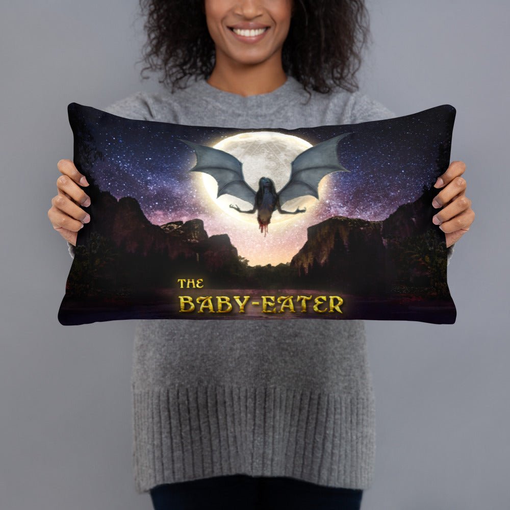 Decorative Throw Pillow | The Baby-Eater | With Title - Spectral Ink Shop - Throw Pillows -9514457_9513
