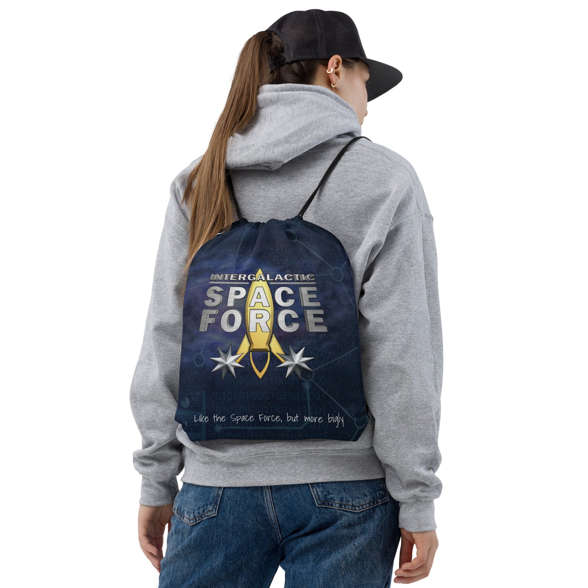 Drawstring bag | Intergalactic Space Force - Spectral Ink Shop - Luggage & Bags -8615858_8894