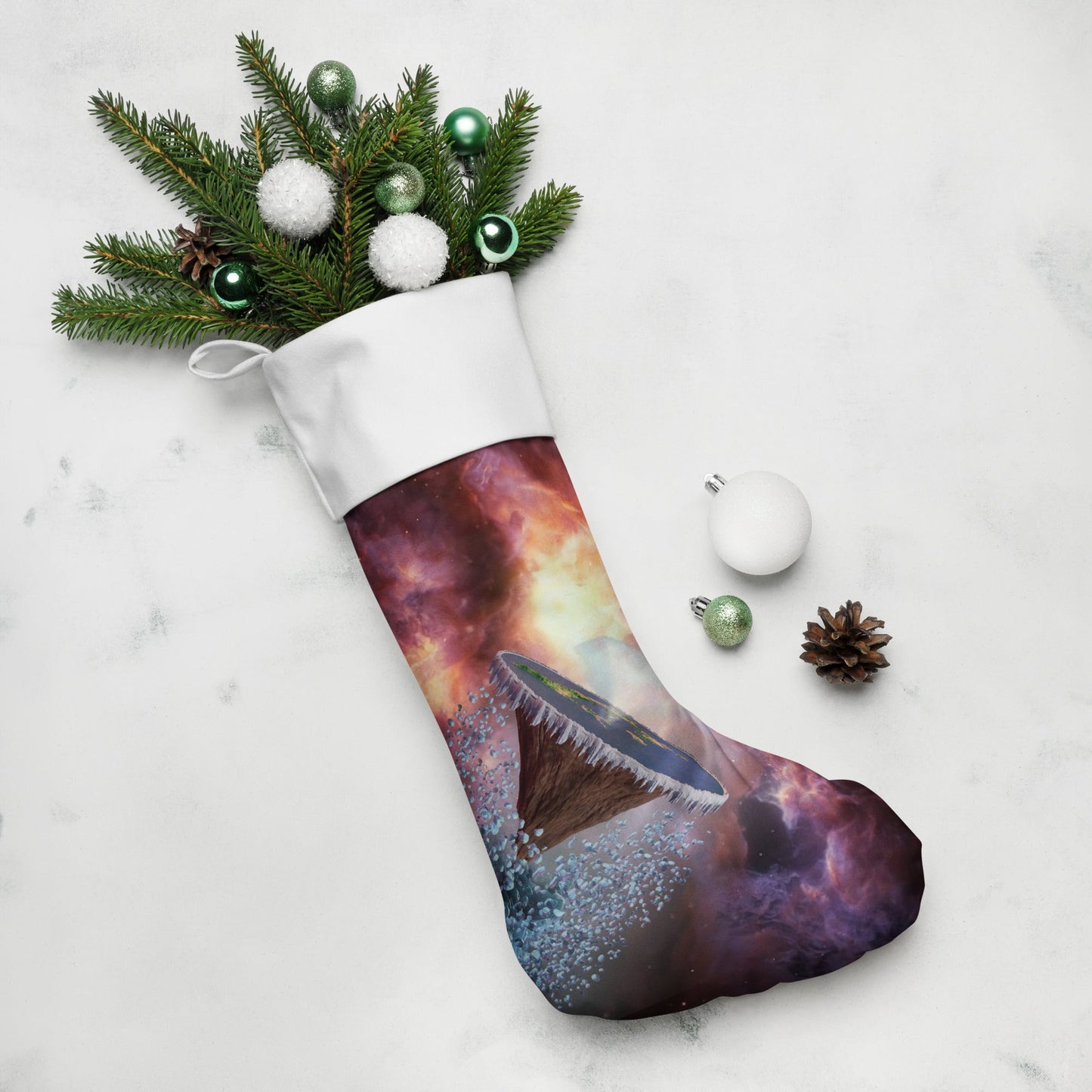 Intergalactic Space Force 2 Christmas Stocking - A Cosmic Holiday Delight - Spectral Ink Shop -