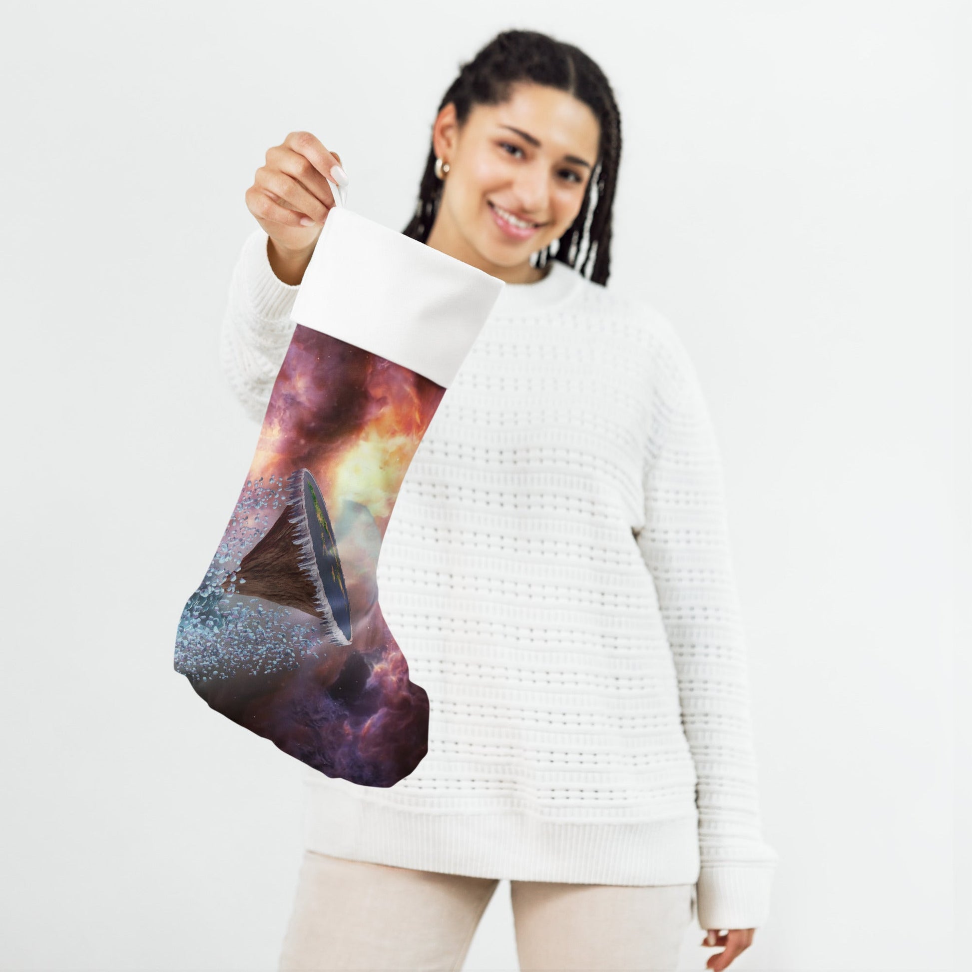 Intergalactic Space Force 2 Christmas Stocking - A Cosmic Holiday Delight - Spectral Ink Shop -