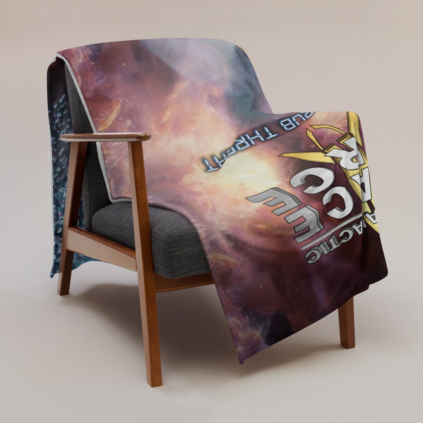 Intergalactic Space Force 2 | The Cherub Threat Throw Blanket - Wrap Yourself in Cosmic Comedy - Spectral Ink Shop - Blanket -3156348_10986