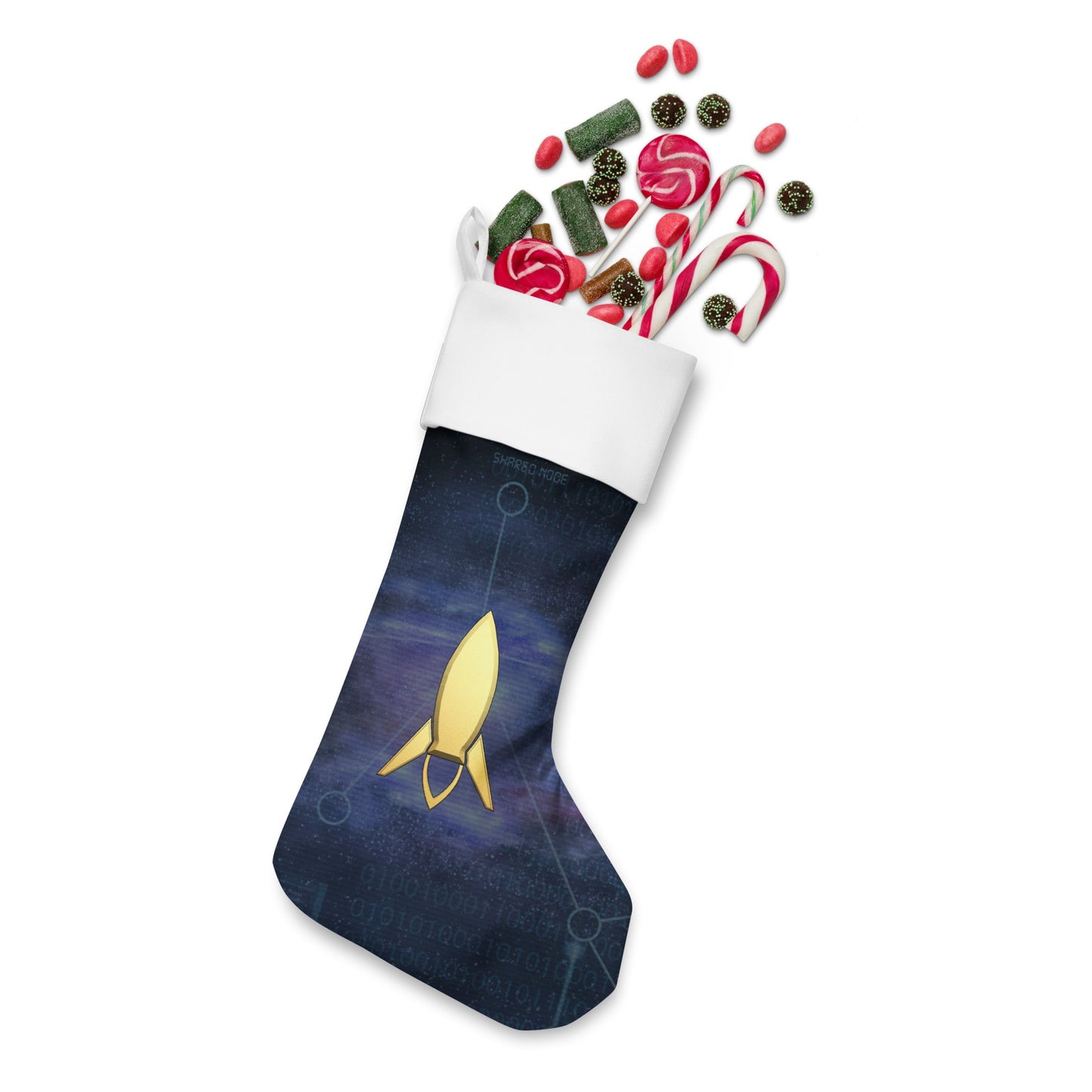 Intergalactic Space Force Christmas Stocking - Your Portal to Galactic Holidays - Spectral Ink Shop -