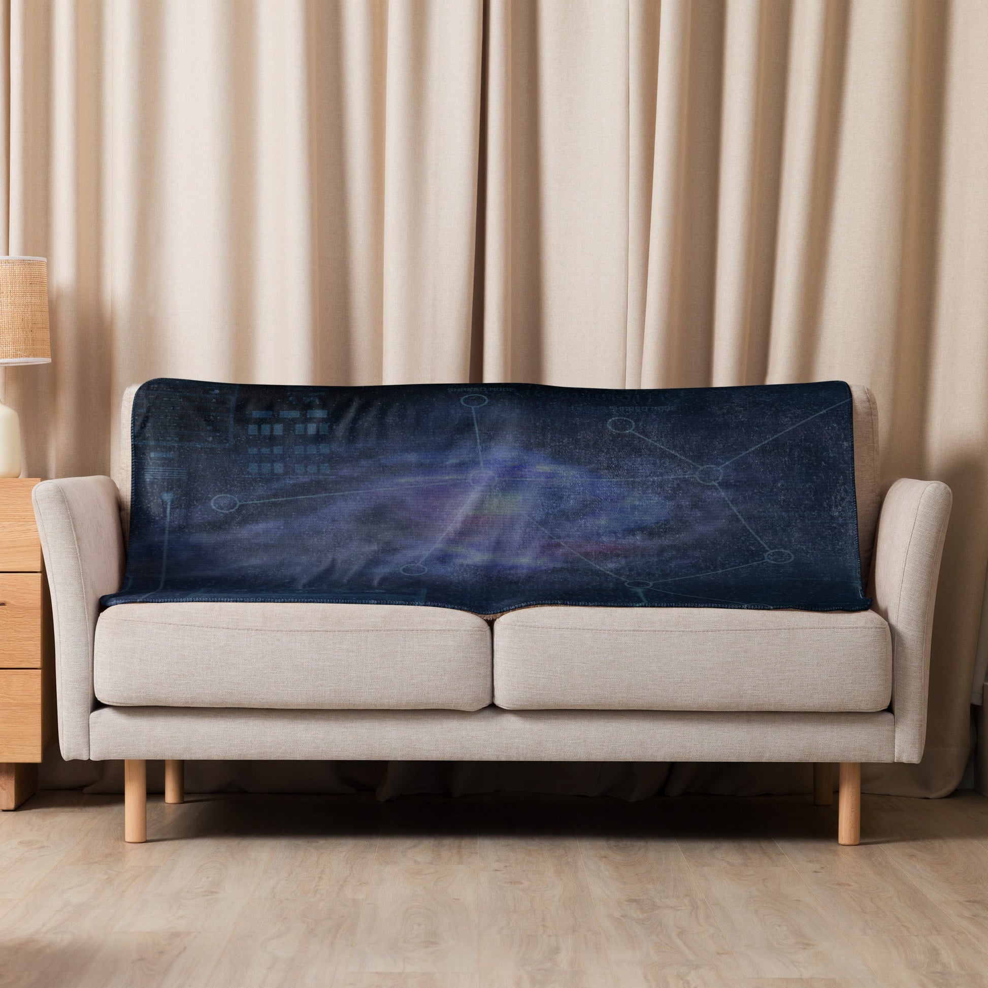 Intergalactic Space Force | Galaxy Map | Sherpa Blanket - Warp into Galactic Comfort with ISF - Spectral Ink Shop - -9565975_17483