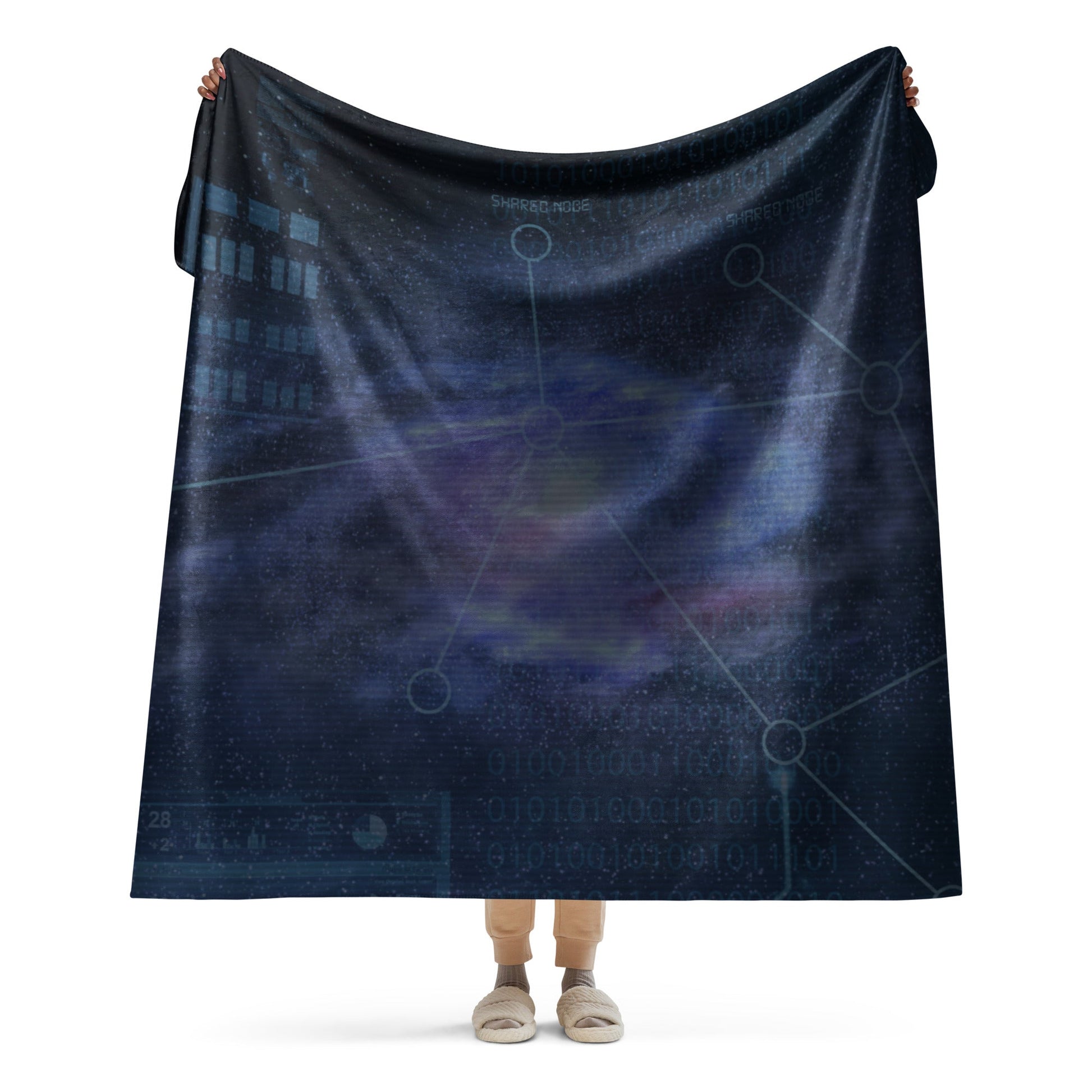 Intergalactic Space Force | Galaxy Map | Sherpa Blanket - Warp into Galactic Comfort with ISF - Spectral Ink Shop - -9565975_17449