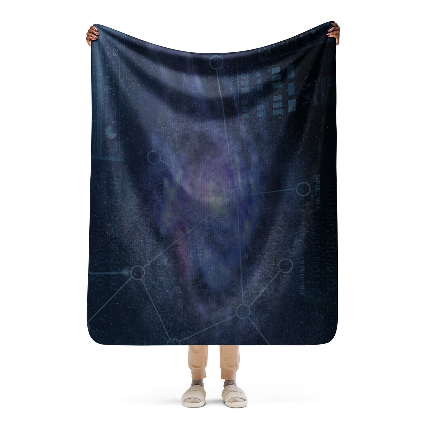 Intergalactic Space Force | Galaxy Map | Sherpa Blanket - Warp into Galactic Comfort with ISF - Spectral Ink Shop - -9565975_17482