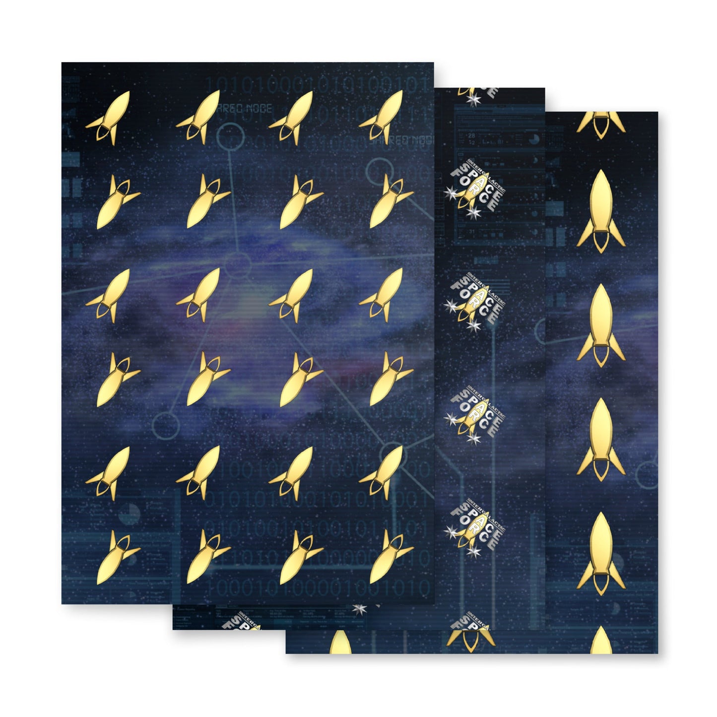 Intergalactic Space Force Gift Wrapping Paper - Explore the Universe in Every Gift - Spectral Ink Shop -