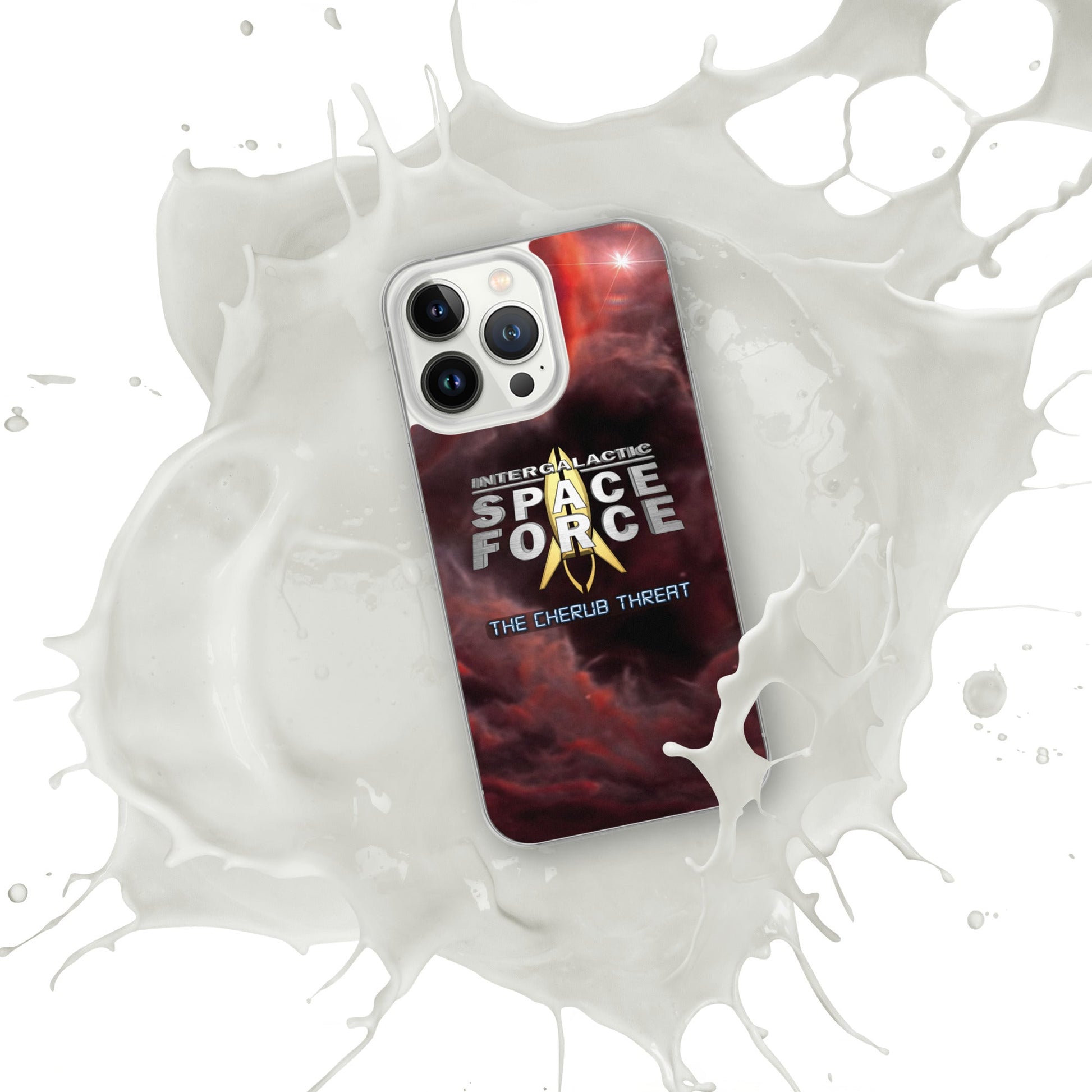 iPhone Case | Intergalactic Space Force 2 | Nebula and Logo - Spectral Ink Shop - Mobile Phone Cases -6149524_13800