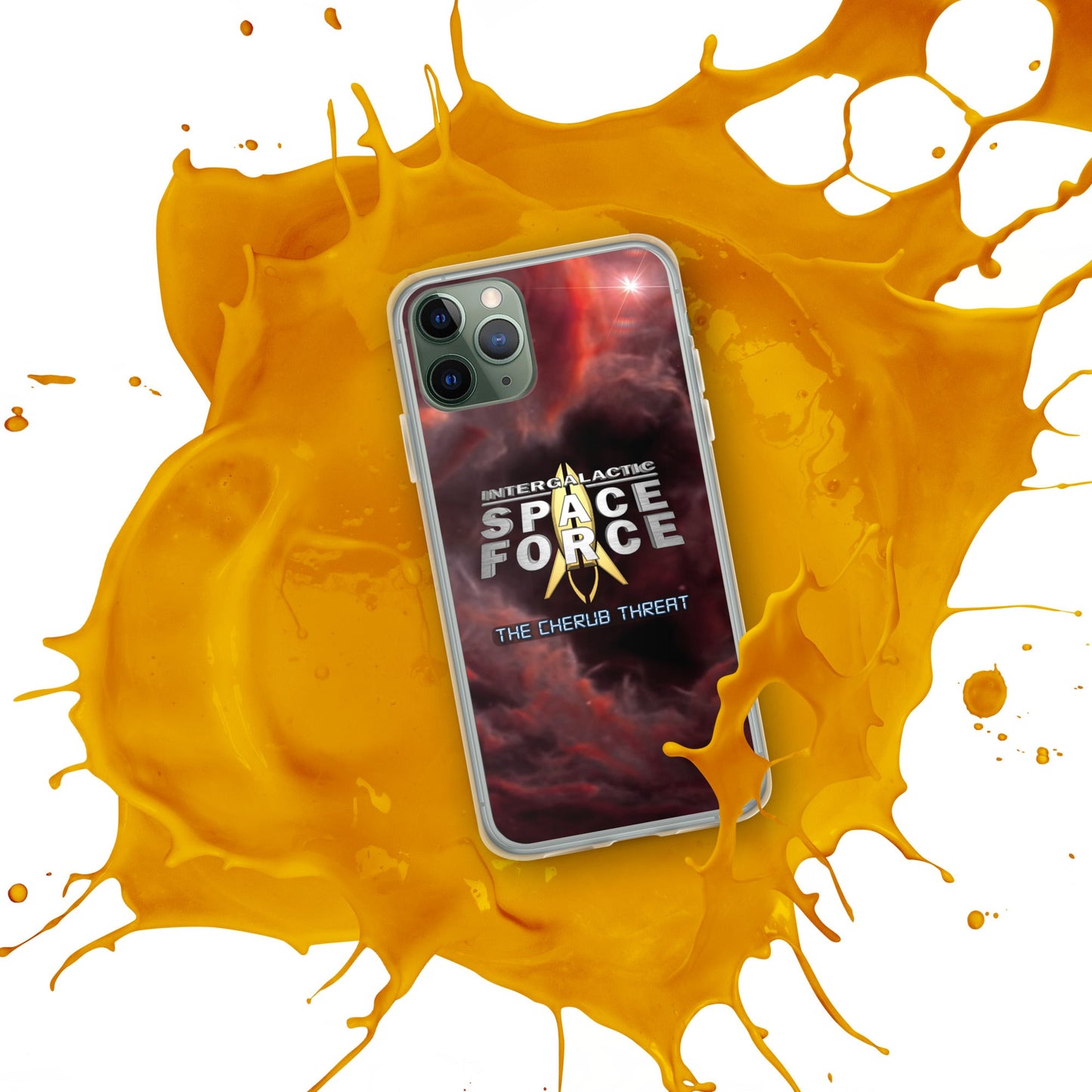 iPhone Case | Intergalactic Space Force 2 | Nebula and Logo - Spectral Ink Shop - Mobile Phone Cases -6149524_10995