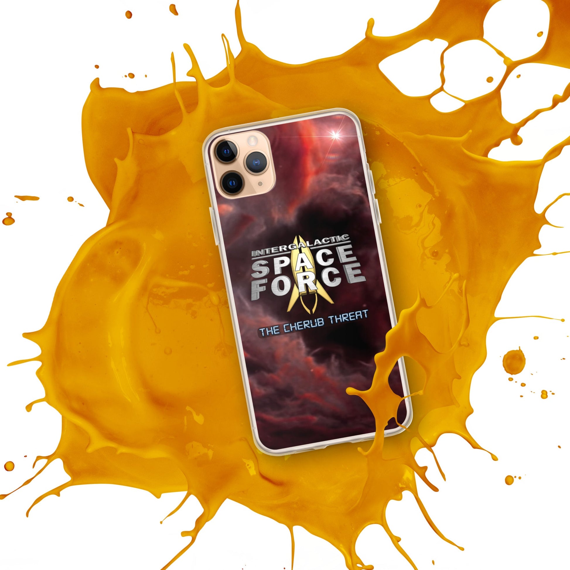 iPhone Case | Intergalactic Space Force 2 | Nebula and Logo - Spectral Ink Shop - Mobile Phone Cases -6149524_10996