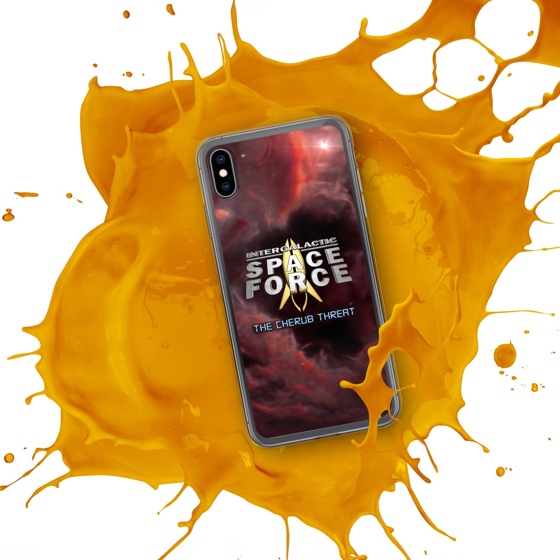 iPhone Case | Intergalactic Space Force 2 | Nebula and Logo - Spectral Ink Shop - Mobile Phone Cases -6149524_9620