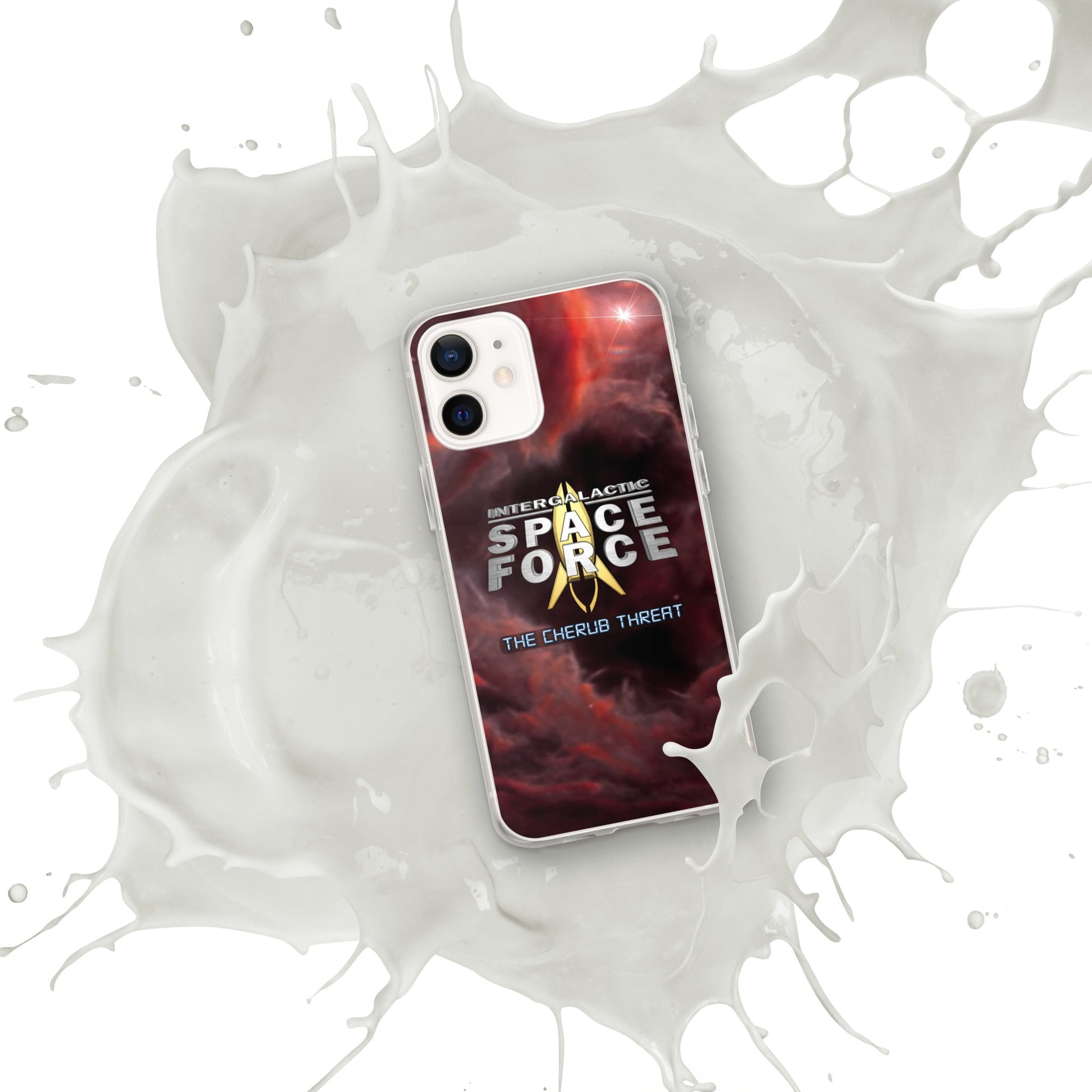 iPhone Case | Intergalactic Space Force 2 | Nebula and Logo - Spectral Ink Shop - Mobile Phone Cases -6149524_11703