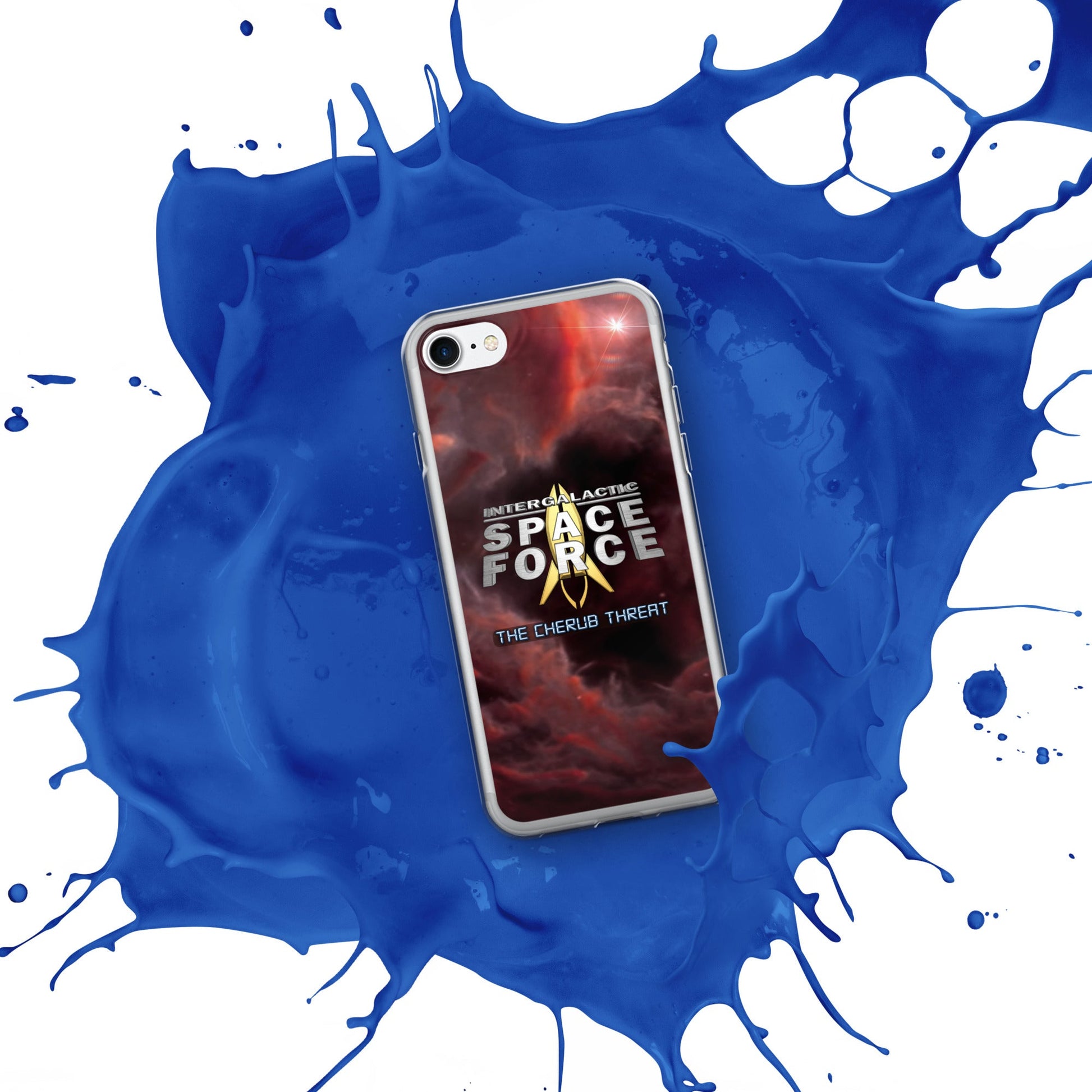 iPhone Case | Intergalactic Space Force 2 | Nebula and Logo - Spectral Ink Shop - Mobile Phone Cases -6149524_7910
