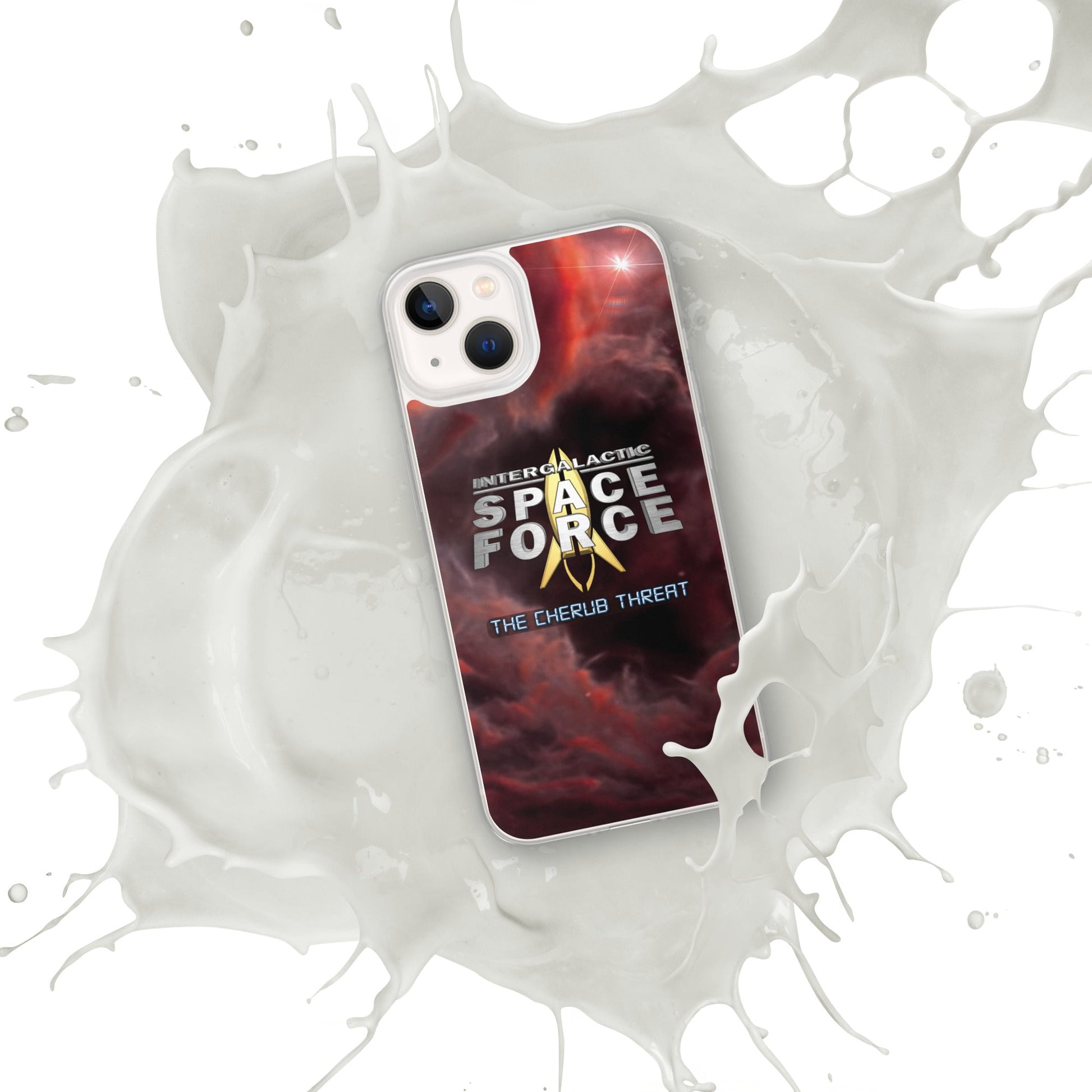 iPhone Case | Intergalactic Space Force 2 | Nebula and Logo - Spectral Ink Shop - Mobile Phone Cases -6149524_13427