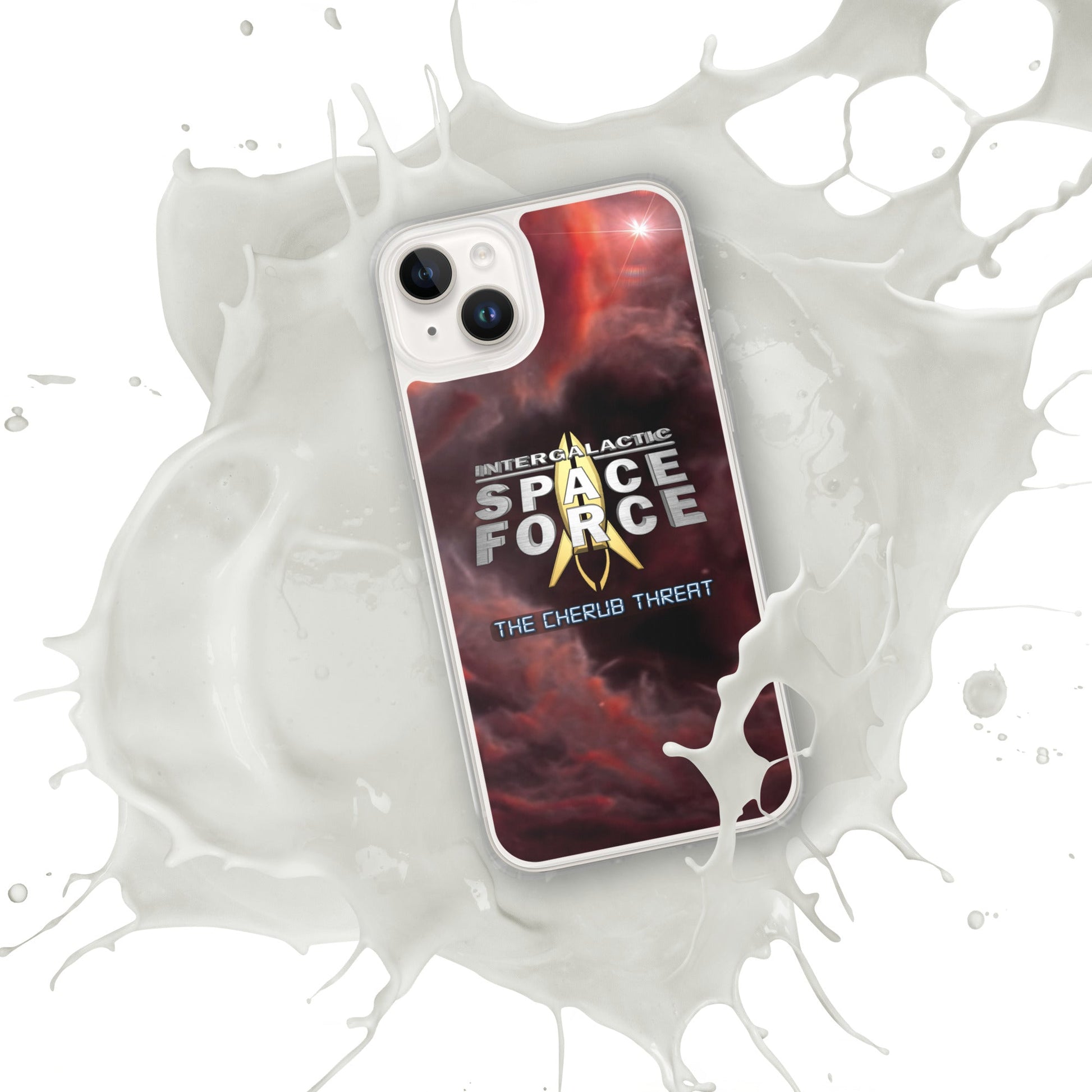 iPhone Case | Intergalactic Space Force 2 | Nebula and Logo - Spectral Ink Shop - Mobile Phone Cases -6149524_16242