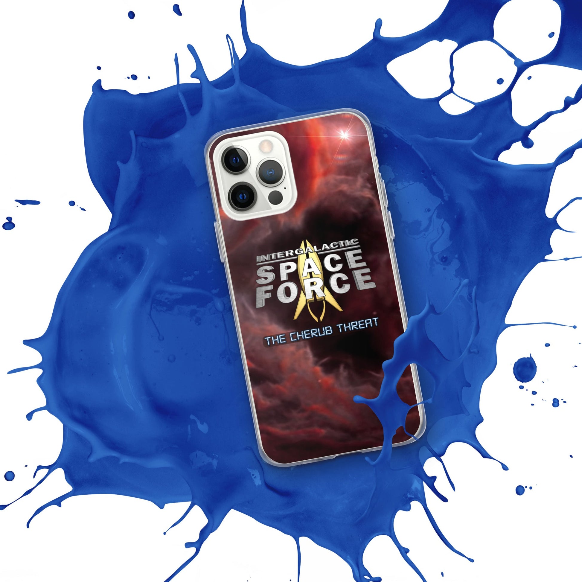 iPhone Case | Intergalactic Space Force 2 | Nebula and Logo - Spectral Ink Shop - Mobile Phone Cases -6149524_11705