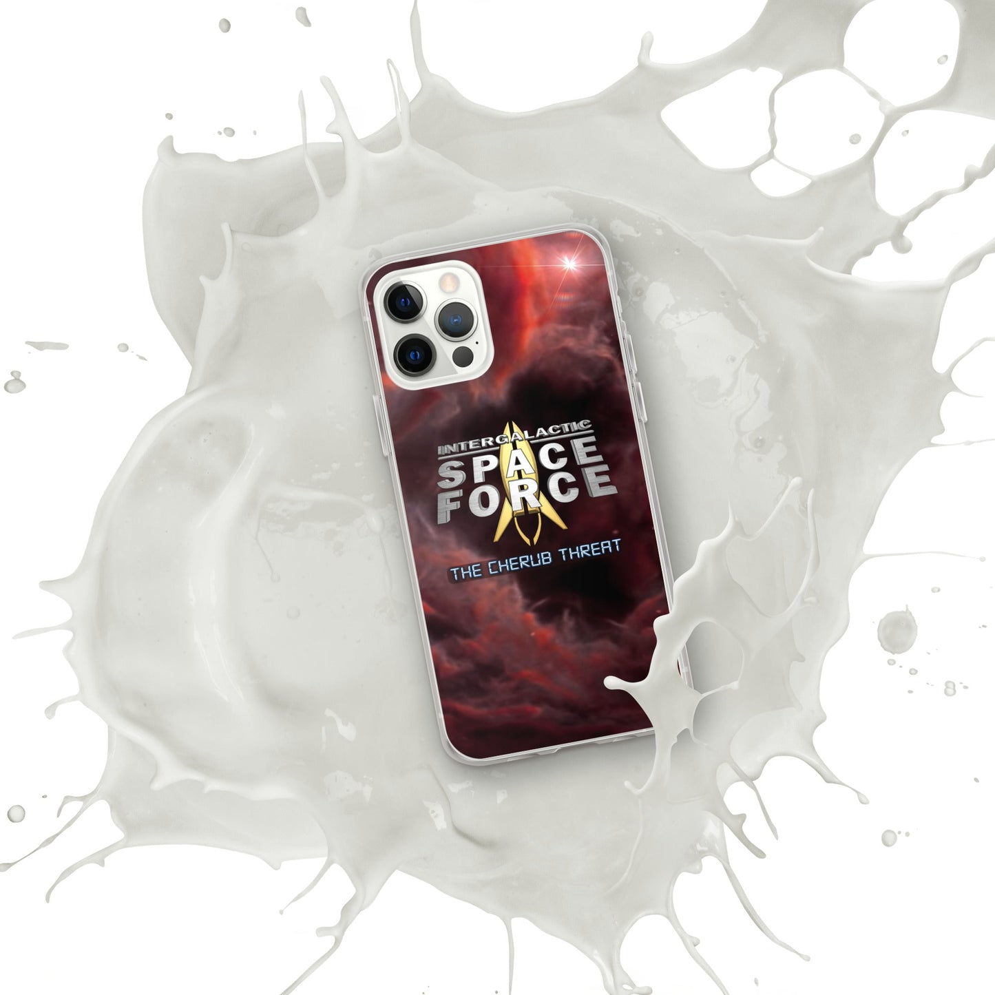 iPhone Case | Intergalactic Space Force 2 | Nebula and Logo - Spectral Ink Shop - Mobile Phone Cases -6149524_11808