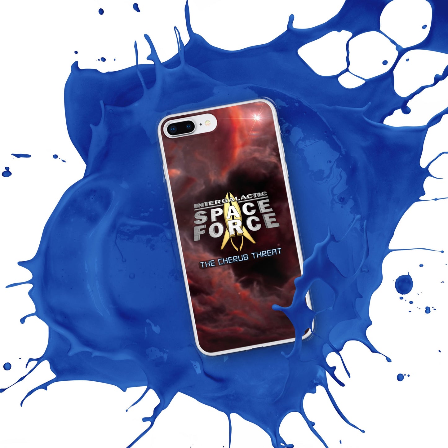 iPhone Case | Intergalactic Space Force 2 | Nebula and Logo - Spectral Ink Shop - Mobile Phone Cases -6149524_7911