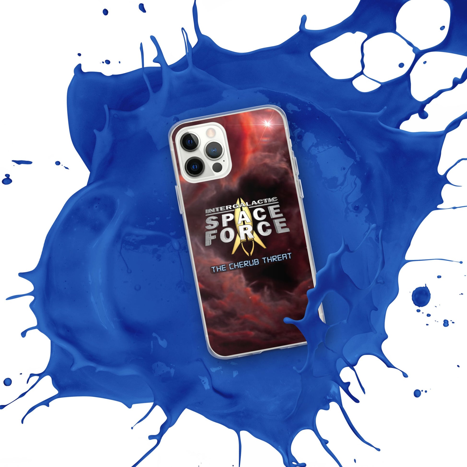 iPhone Case | Intergalactic Space Force 2 | Nebula and Logo - Spectral Ink Shop - Mobile Phone Cases -6149524_11808