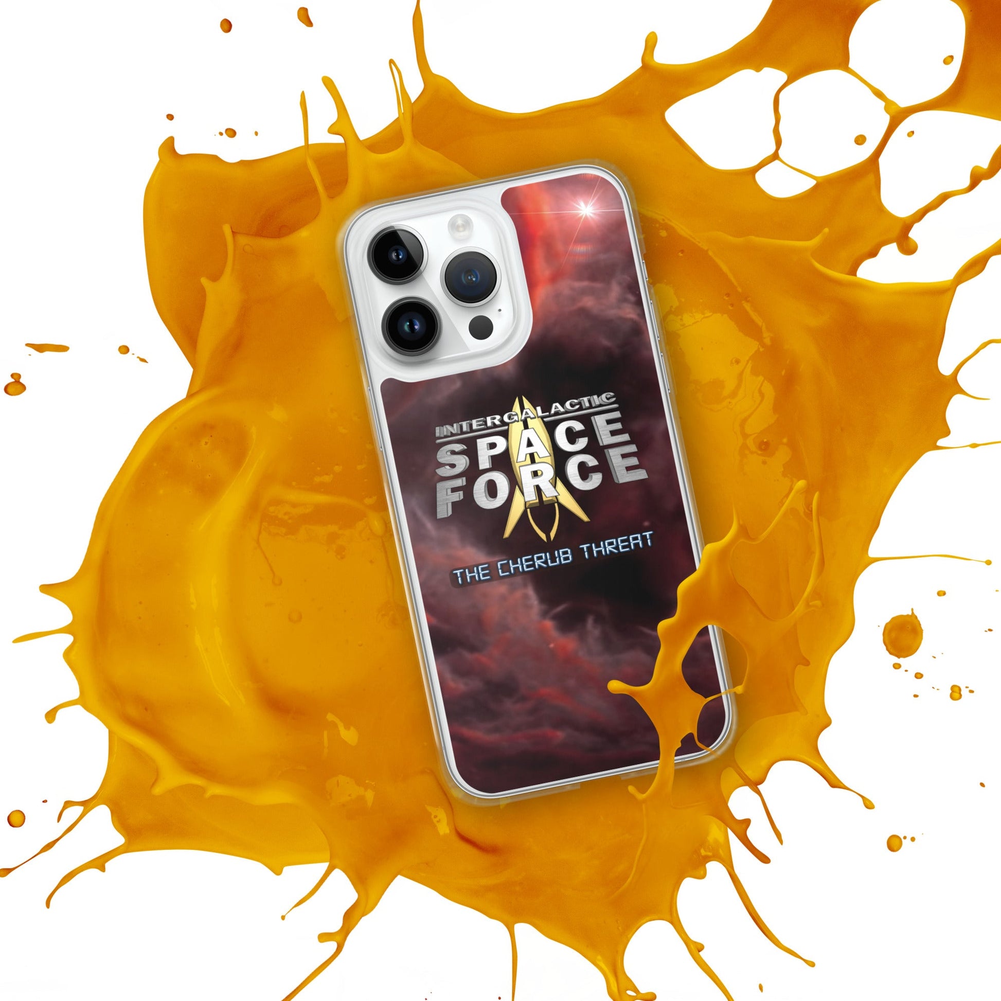 iPhone Case | Intergalactic Space Force 2 | Nebula and Logo - Spectral Ink Shop - Mobile Phone Cases -6149524_16243