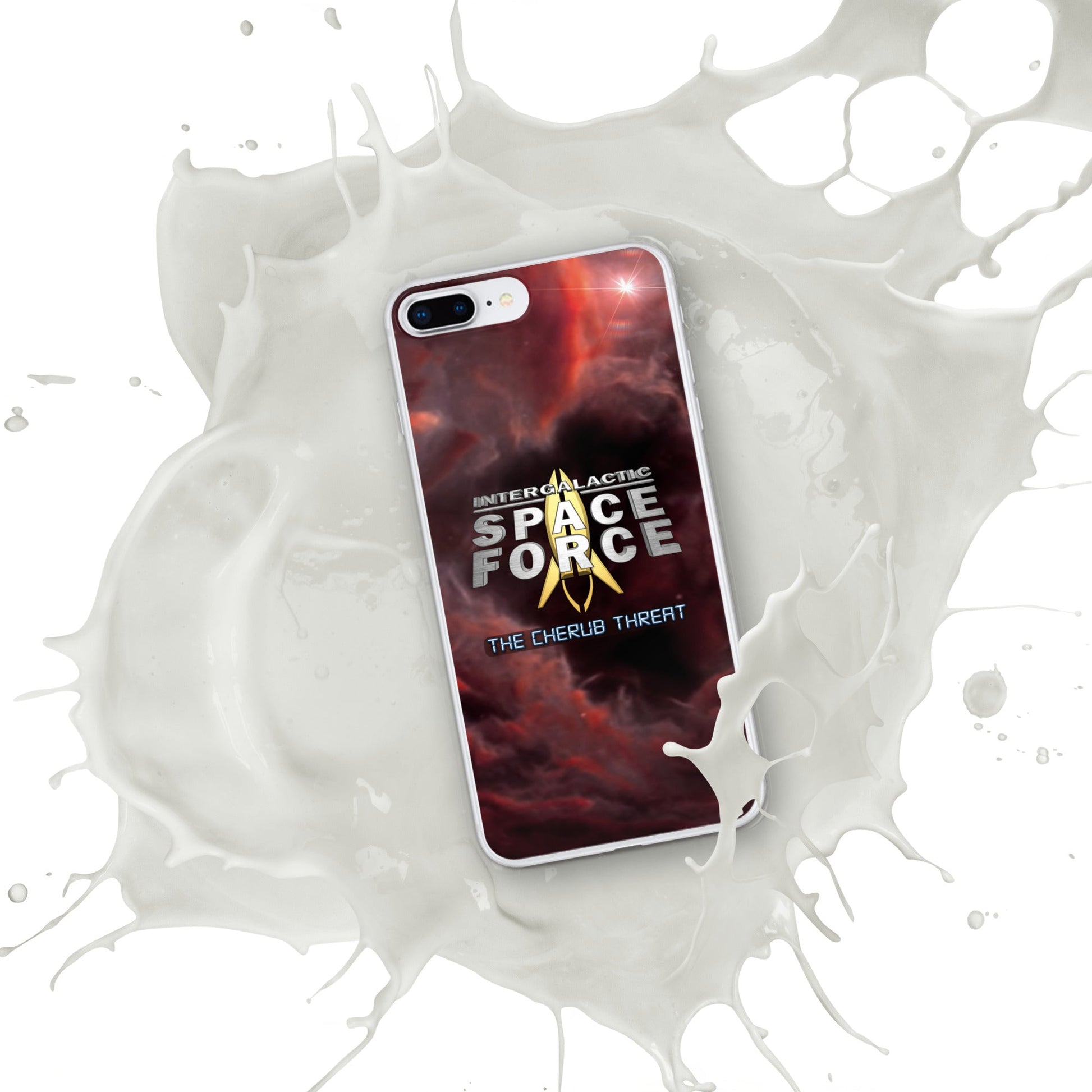 iPhone Case | Intergalactic Space Force 2 | Nebula and Logo - Spectral Ink Shop - Mobile Phone Cases -6149524_7911