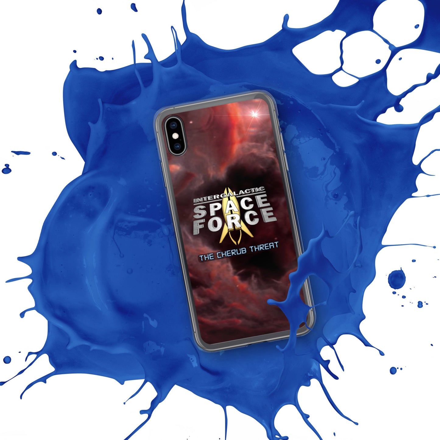 iPhone Case | Intergalactic Space Force 2 | Nebula and Logo - Spectral Ink Shop - Mobile Phone Cases -6149524_9620