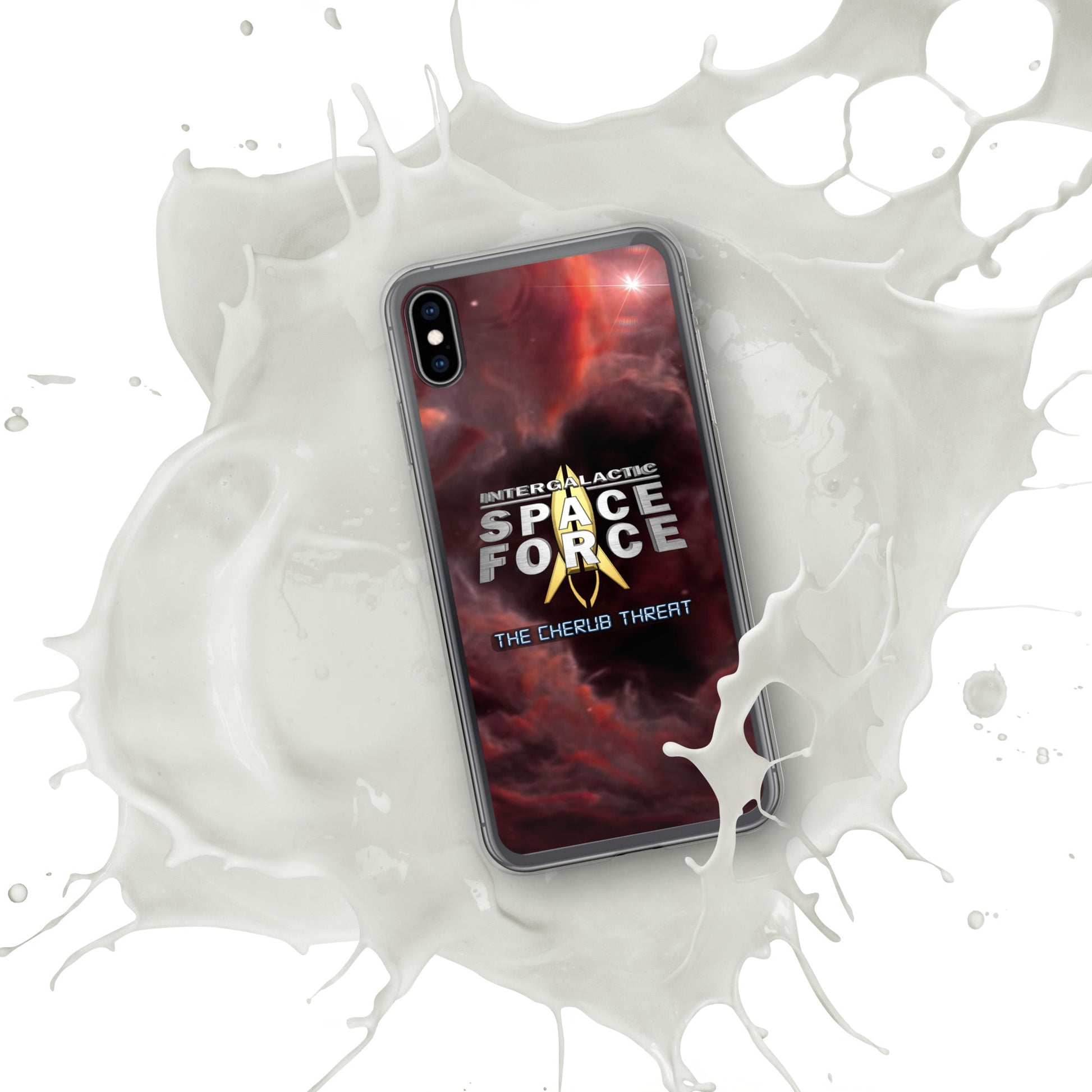 iPhone Case | Intergalactic Space Force 2 | Nebula and Logo - Spectral Ink Shop - Mobile Phone Cases -6149524_9620