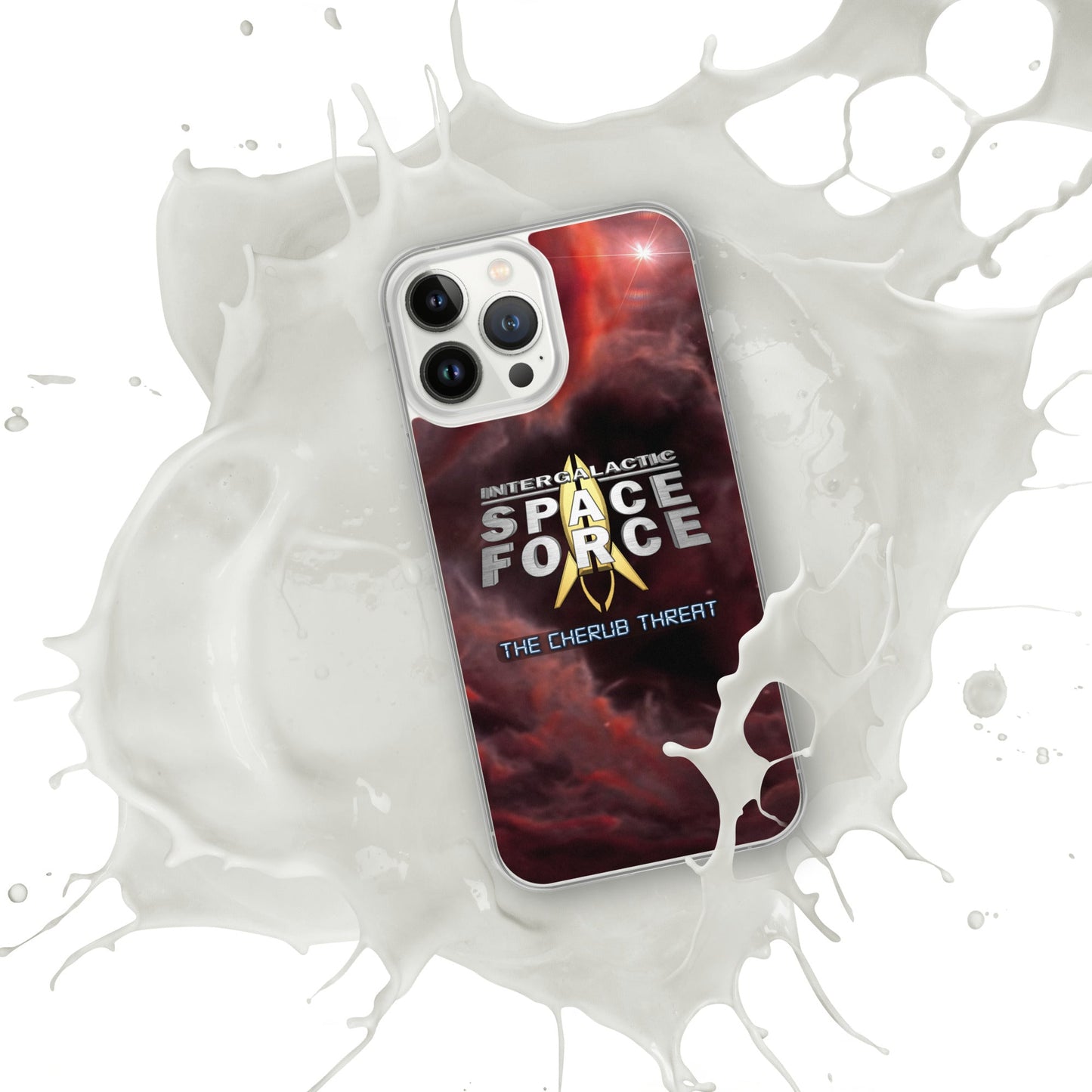 iPhone Case | Intergalactic Space Force 2 | Nebula and Logo - Spectral Ink Shop - Mobile Phone Cases -6149524_13801