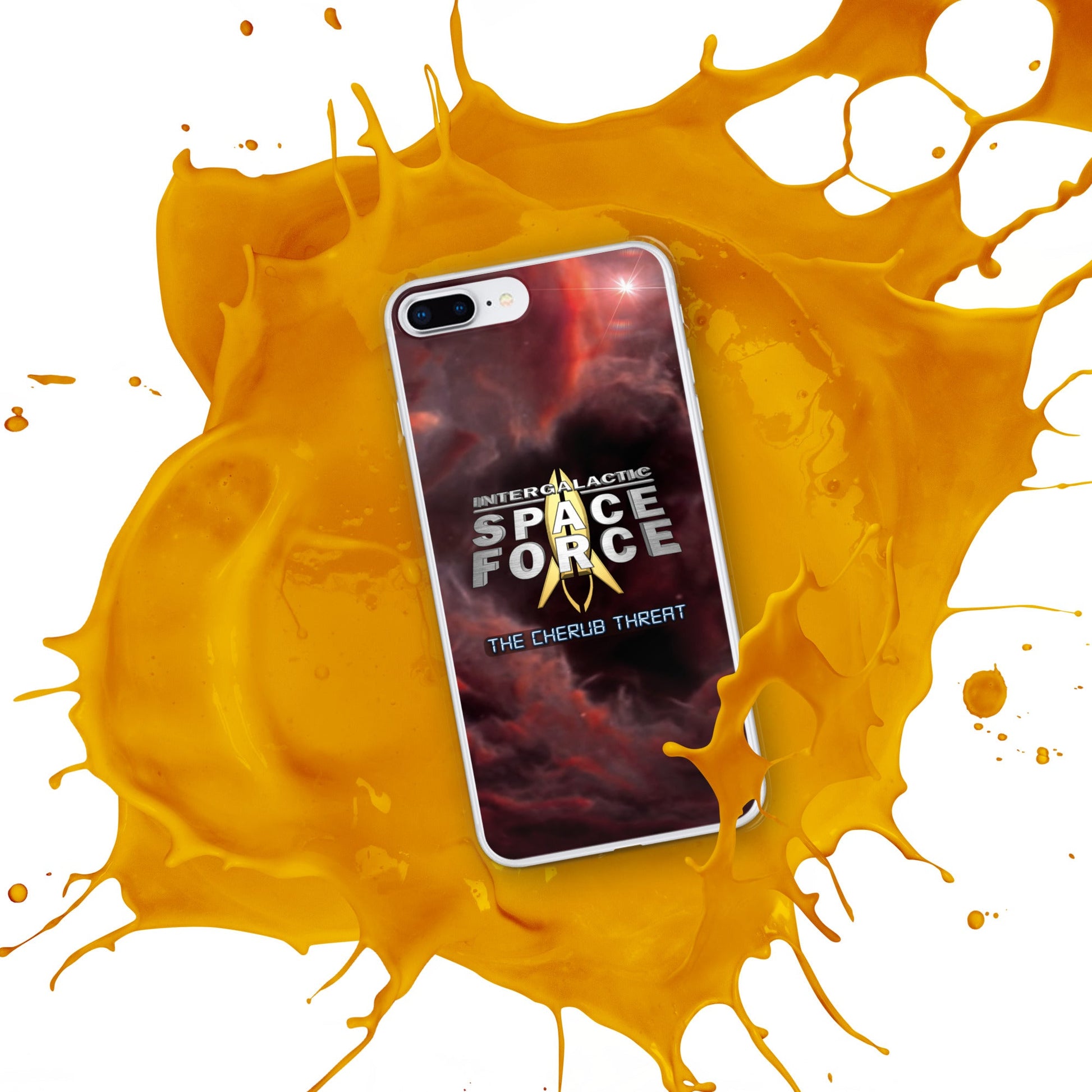 iPhone Case | Intergalactic Space Force 2 | Nebula and Logo - Spectral Ink Shop - Mobile Phone Cases -6149524_7911