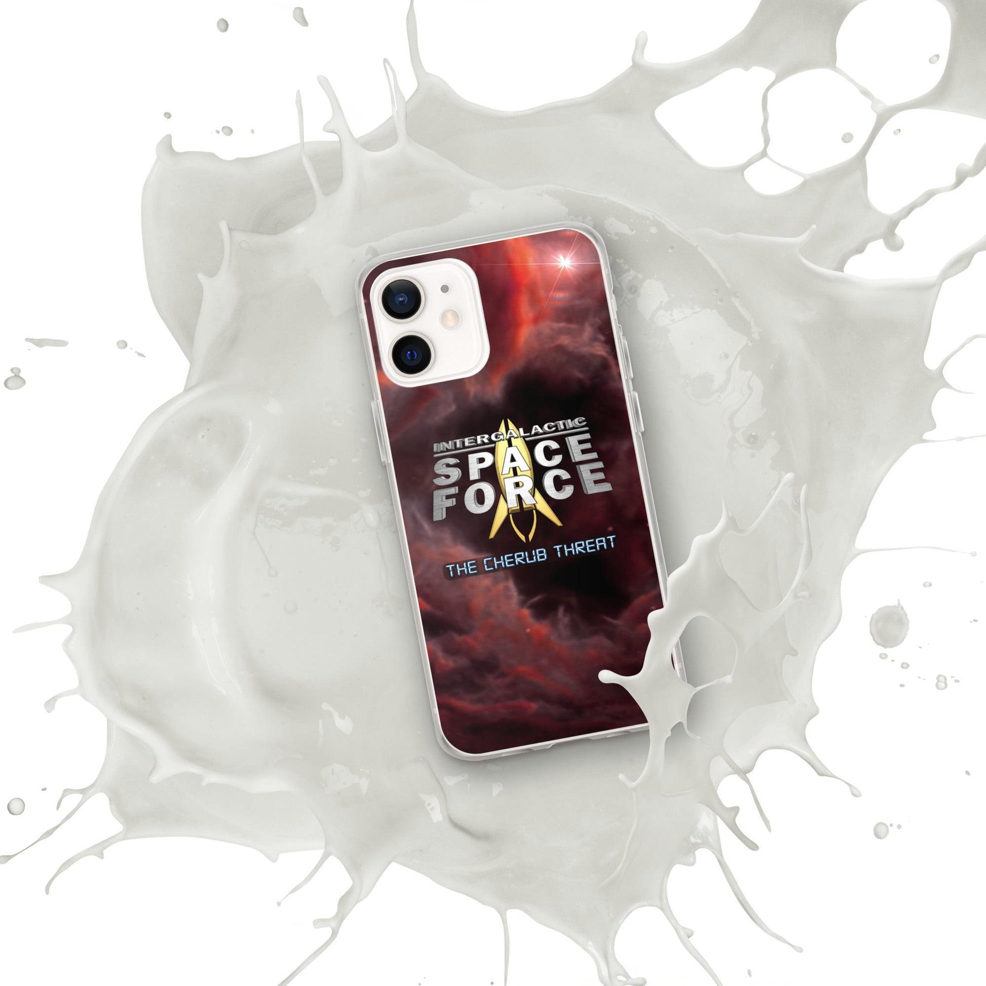 iPhone Case | Intergalactic Space Force 2 | Nebula and Logo - Spectral Ink Shop - Mobile Phone Cases -6149524_11704