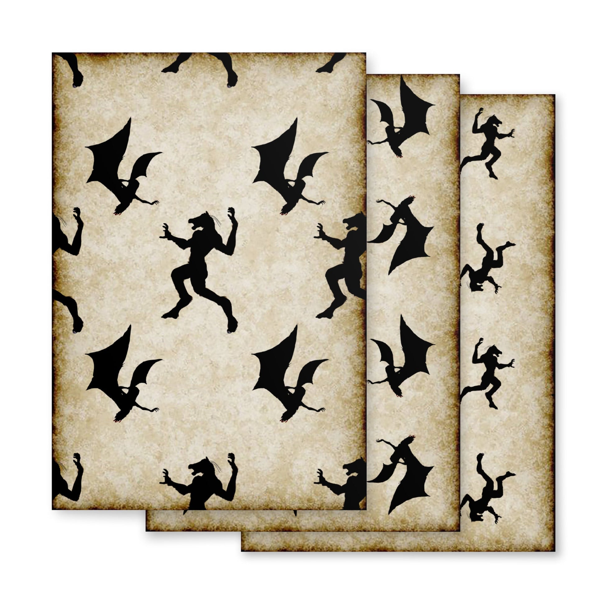 Manananggal vs Tikbalang Gift Wrapping Paper - Unwrap the Terror in Every Gift - Spectral Ink Shop -