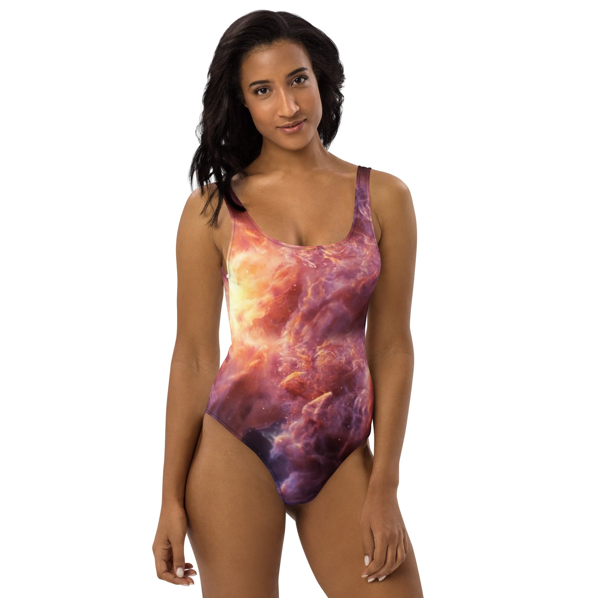 One-Piece Swimsuit | Intergalactic Space Force 2 } Nebula - Spectral Ink Shop - Swimwear -7472308_9014