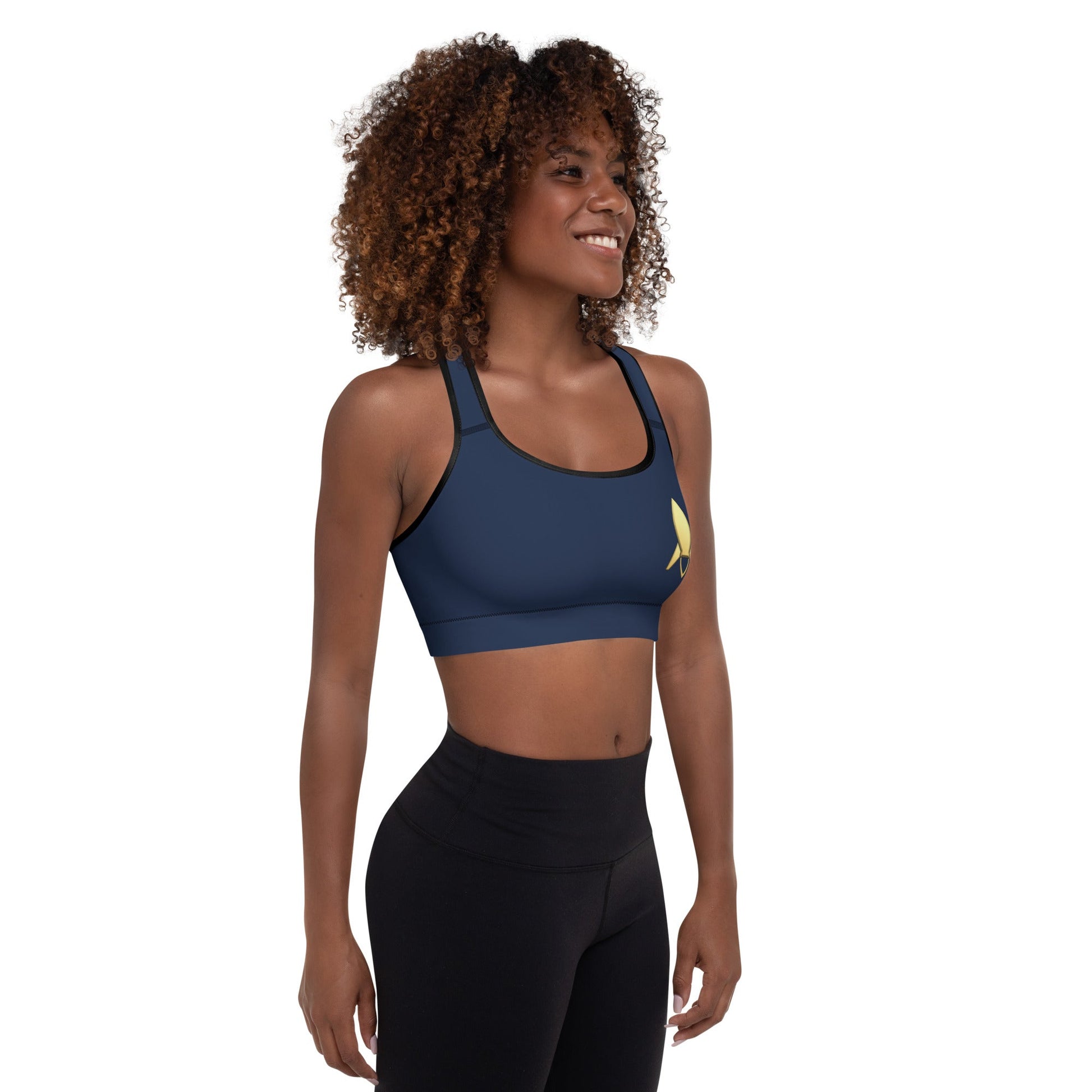 Padded Sports Bra | Intergalactic Space Force - Spectral Ink Shop - Sports Bra -5069519_10862