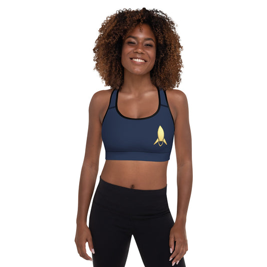 Padded Sports Bra | Intergalactic Space Force - Spectral Ink Shop - Sports Bra -5069519_10862