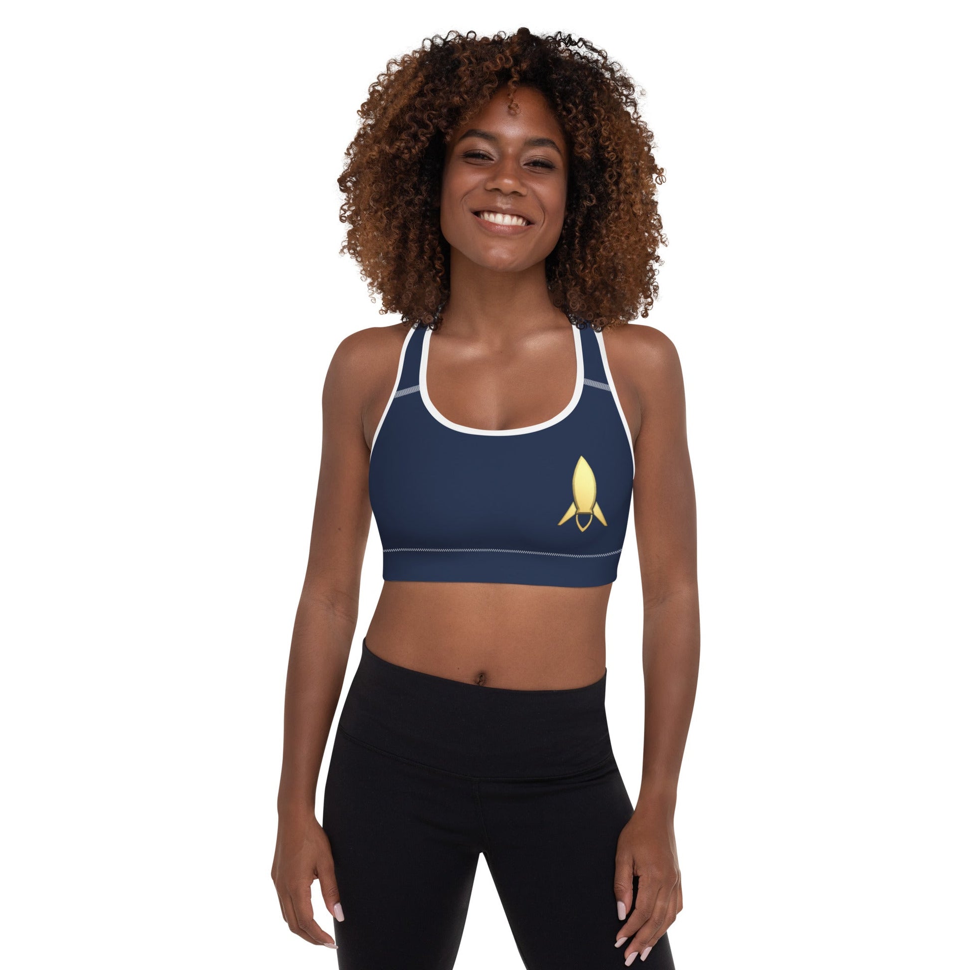 Padded Sports Bra | Intergalactic Space Force - Spectral Ink Shop - Sports Bra -5069519_10868