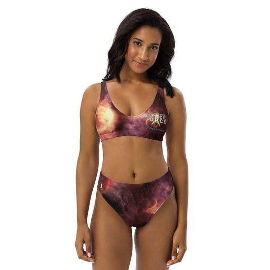 Recycled high-waisted bikini | Intergalactic Space Force | Nebula - Spectral Ink Shop - Bikini -3623801_12028