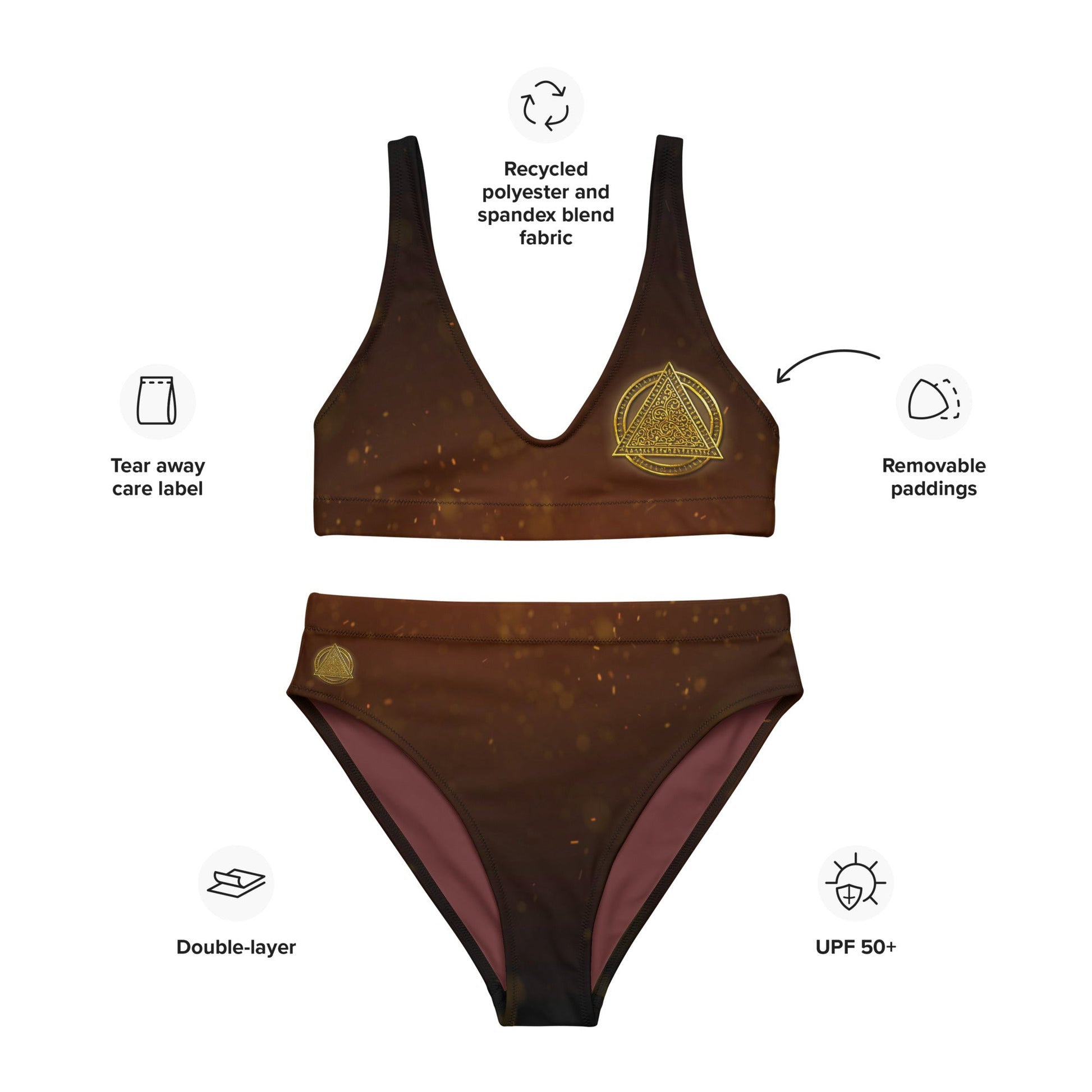 Recycled high-waisted bikini | The Last Rite | Logo - Spectral Ink Shop - Bikini -5533256_12028