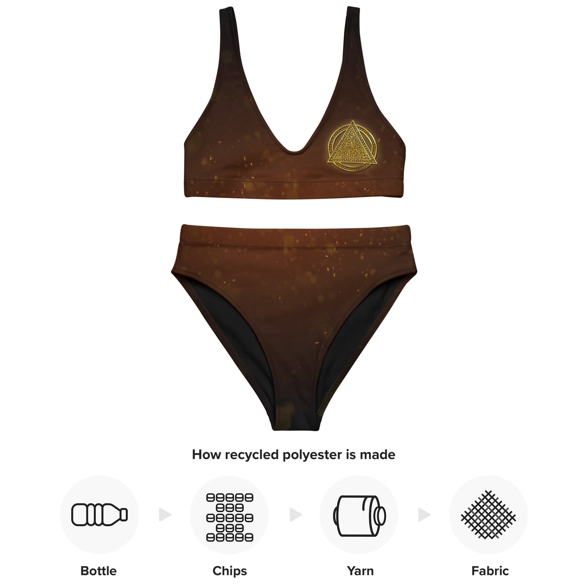 Recycled high-waisted bikini | The Last Rite | Logo - Spectral Ink Shop - Swimwear -5660952_12028
